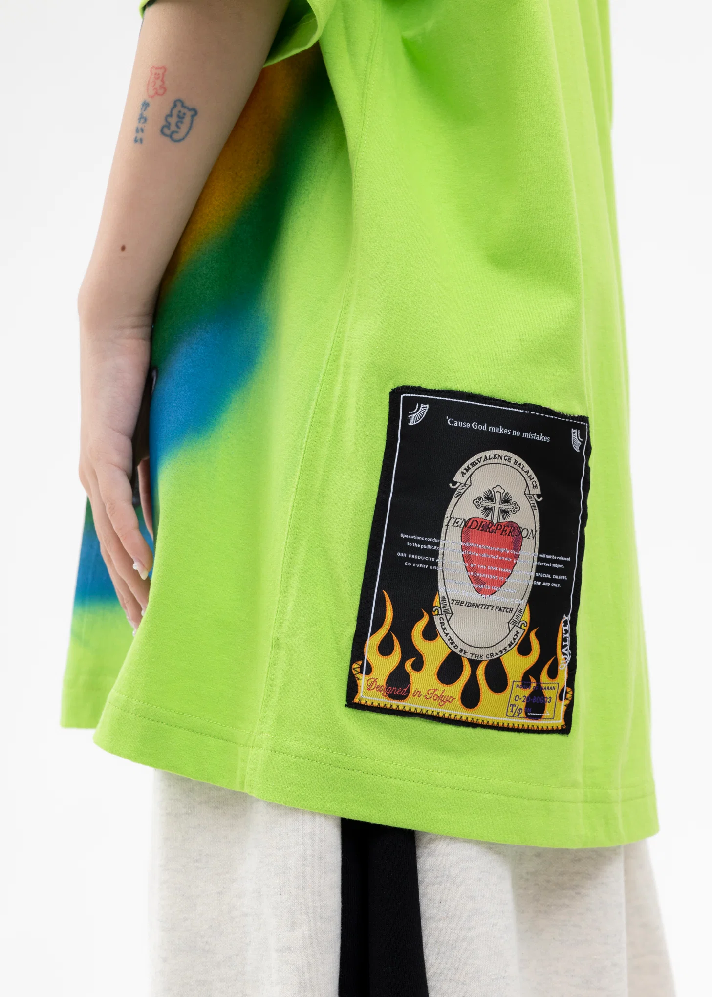 GREEN AIRBRUSH GABRIEL TEE - Image 5