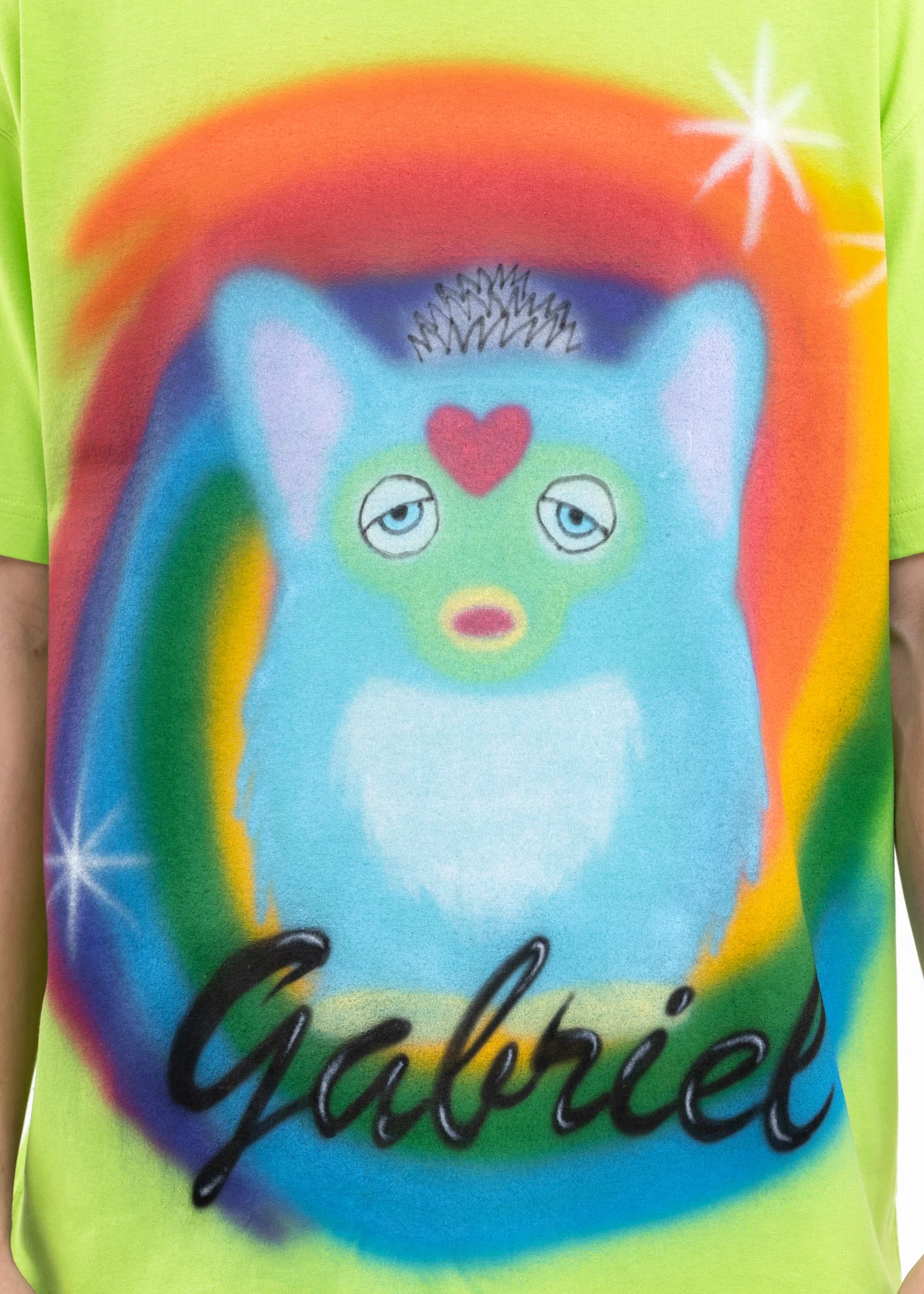 GREEN AIRBRUSH GABRIEL TEE - Image 5
