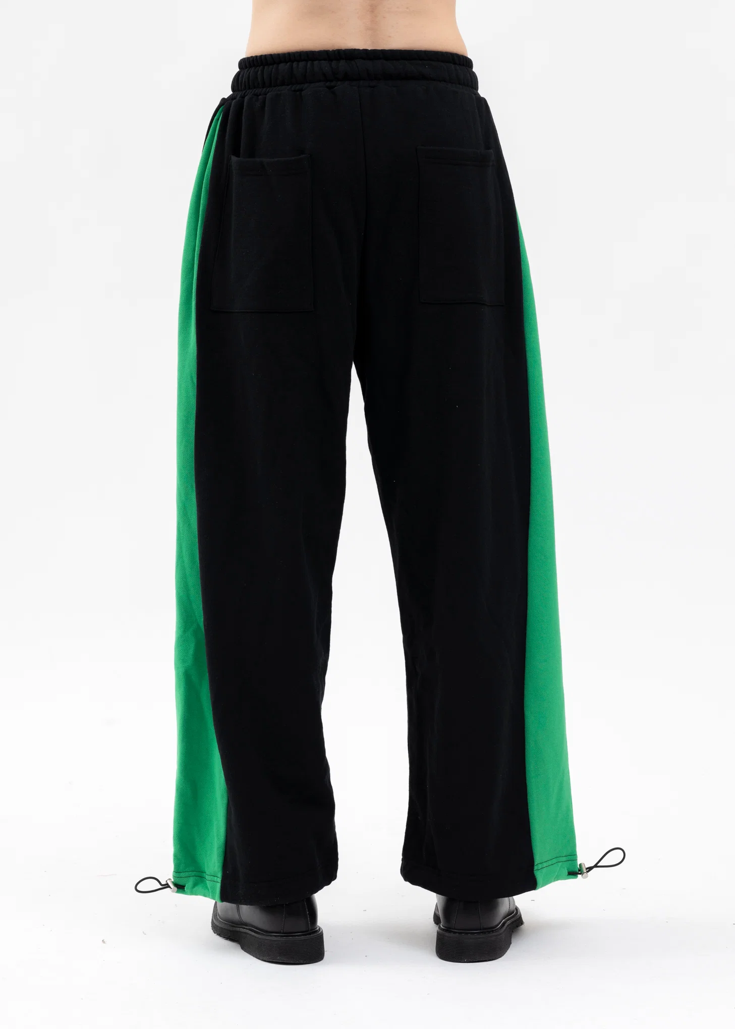GREEN AND BLACK ROSE SWEAT WIDE PANTS - Image 3