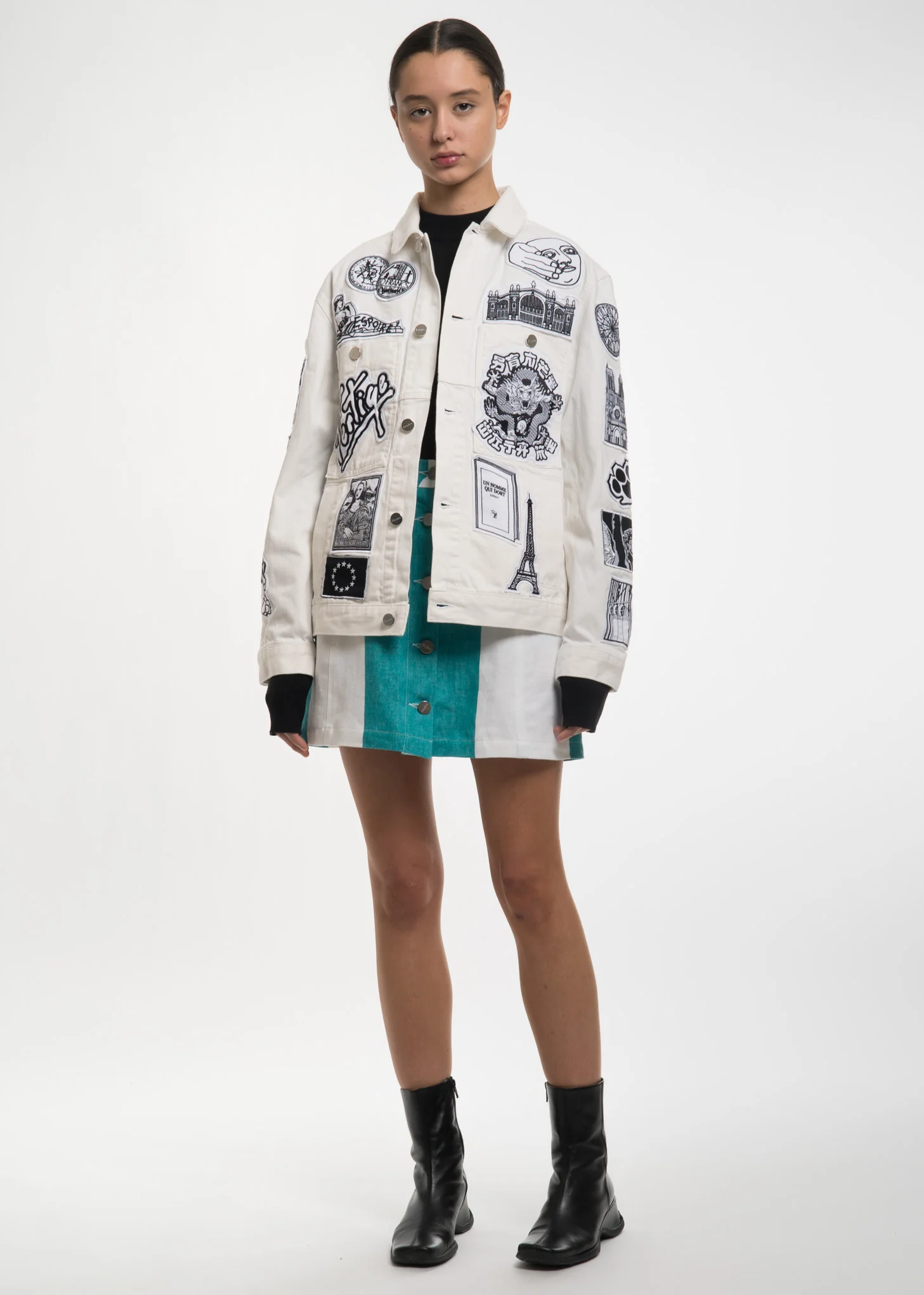 Green and White Felicita Daniel Skirt - Image 6