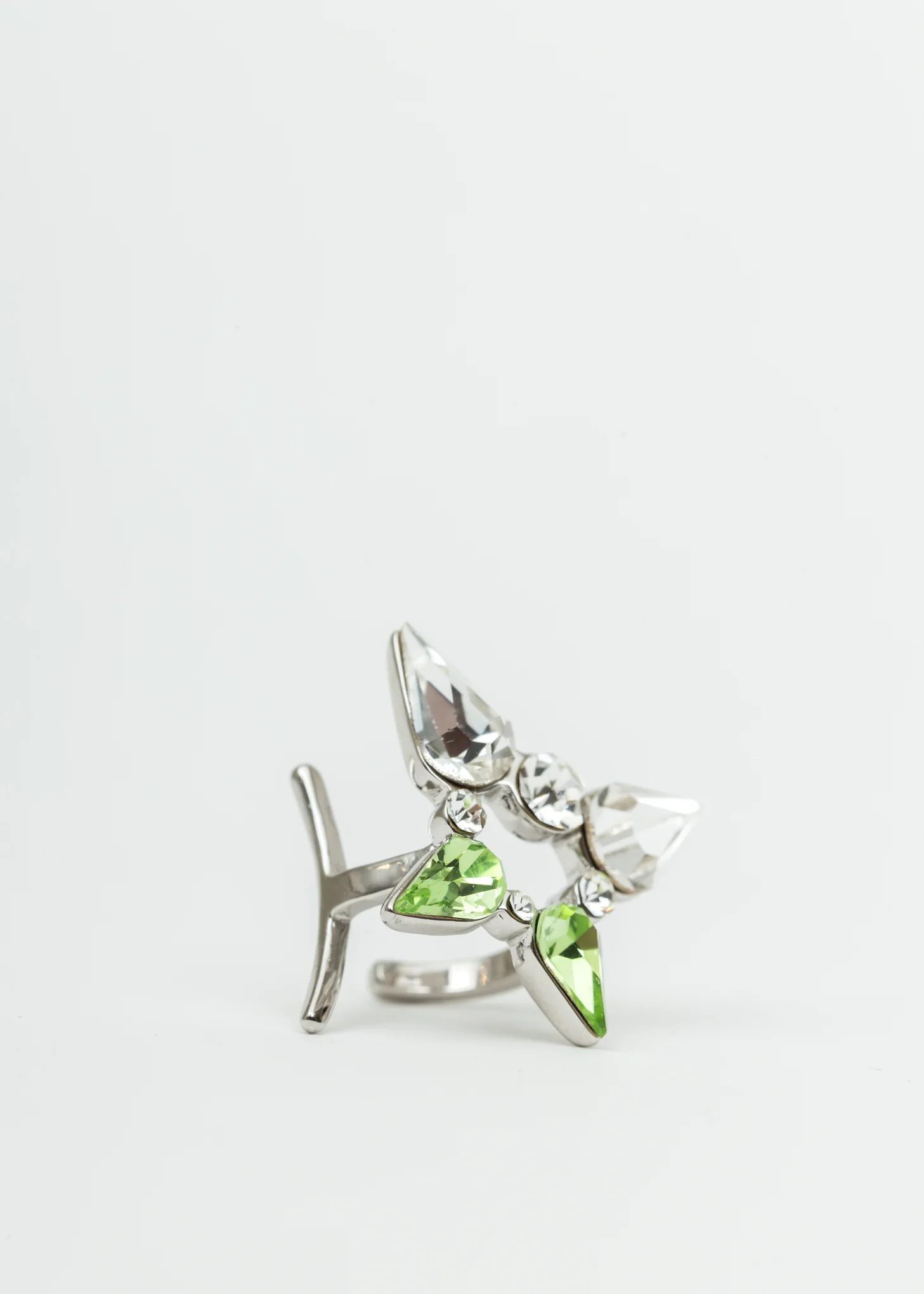 Green And White Stone Butterfly Ear Cuff - Single - Image 6