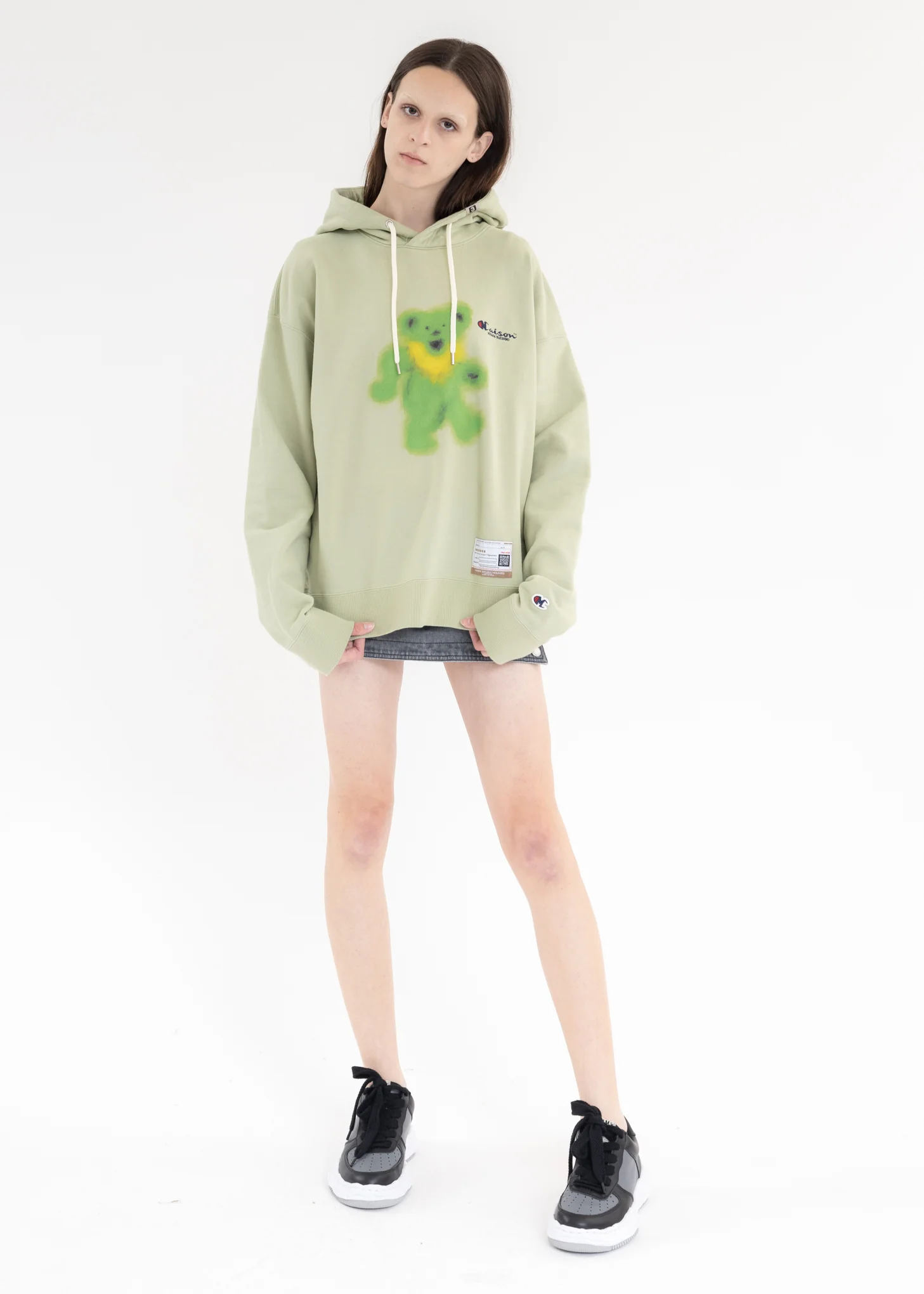 Green Bear Printed Hoodie - Image 5