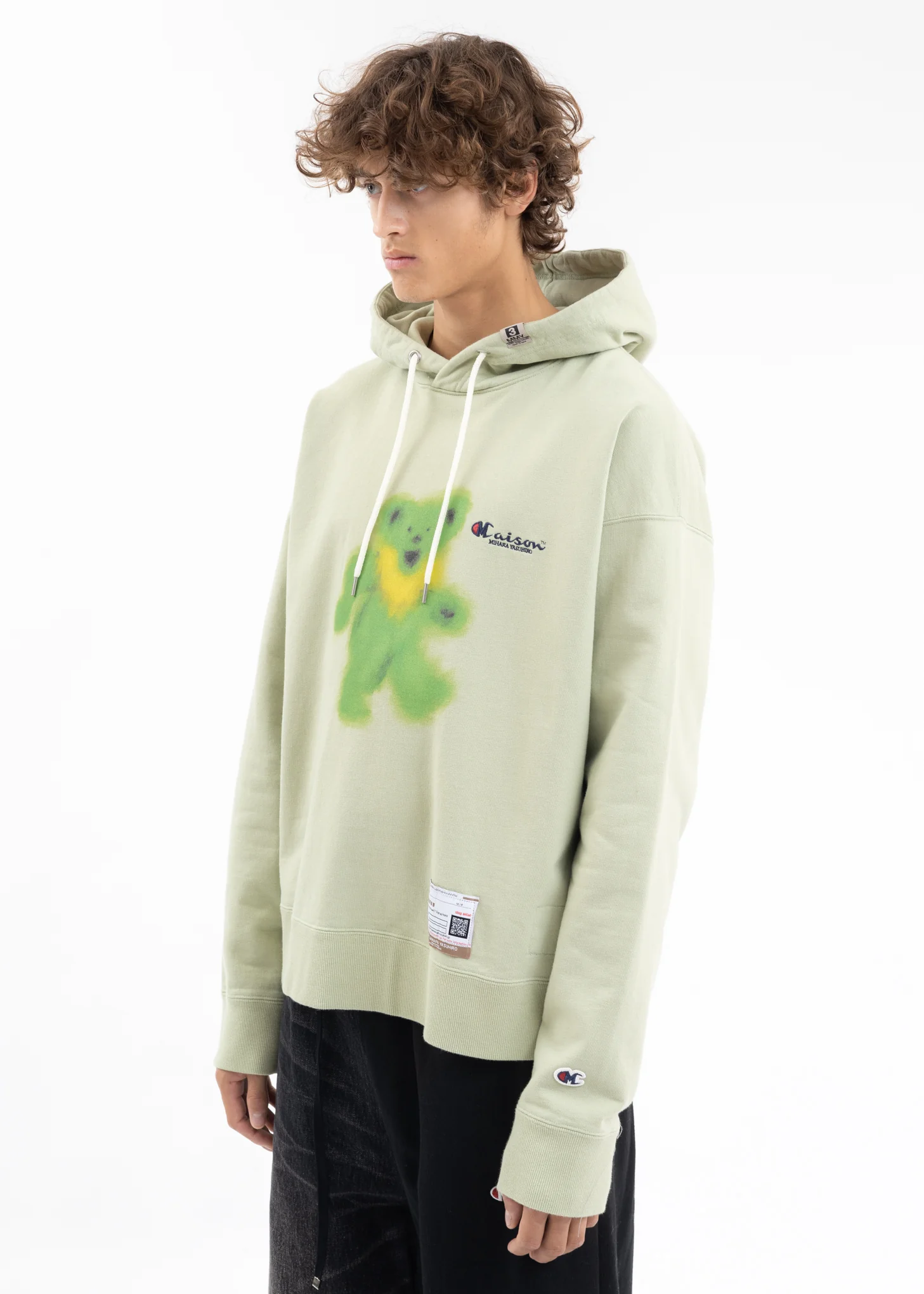 Green Bear Printed Hoodie - Image 3