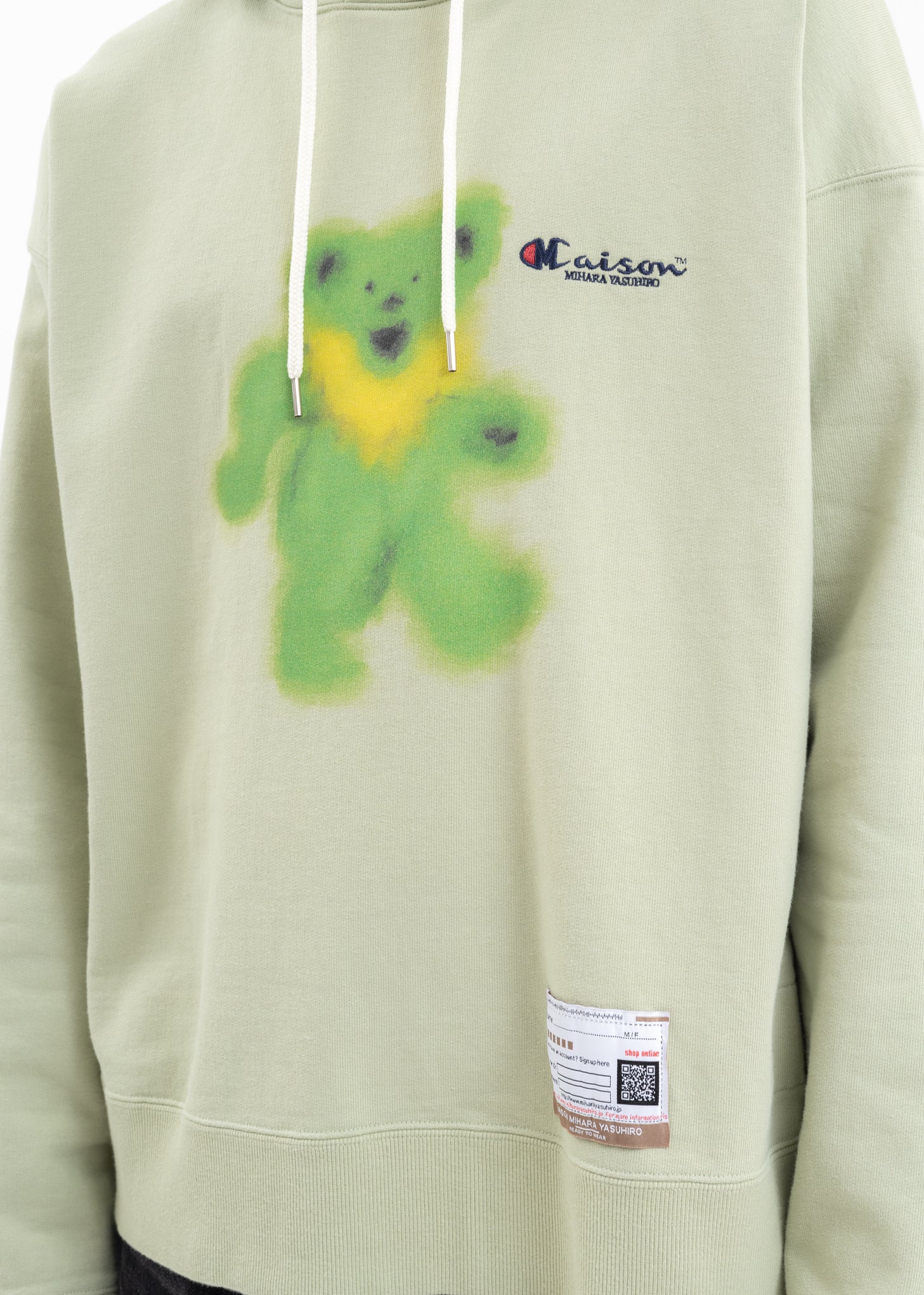 Green Bear Printed Hoodie - Image 4