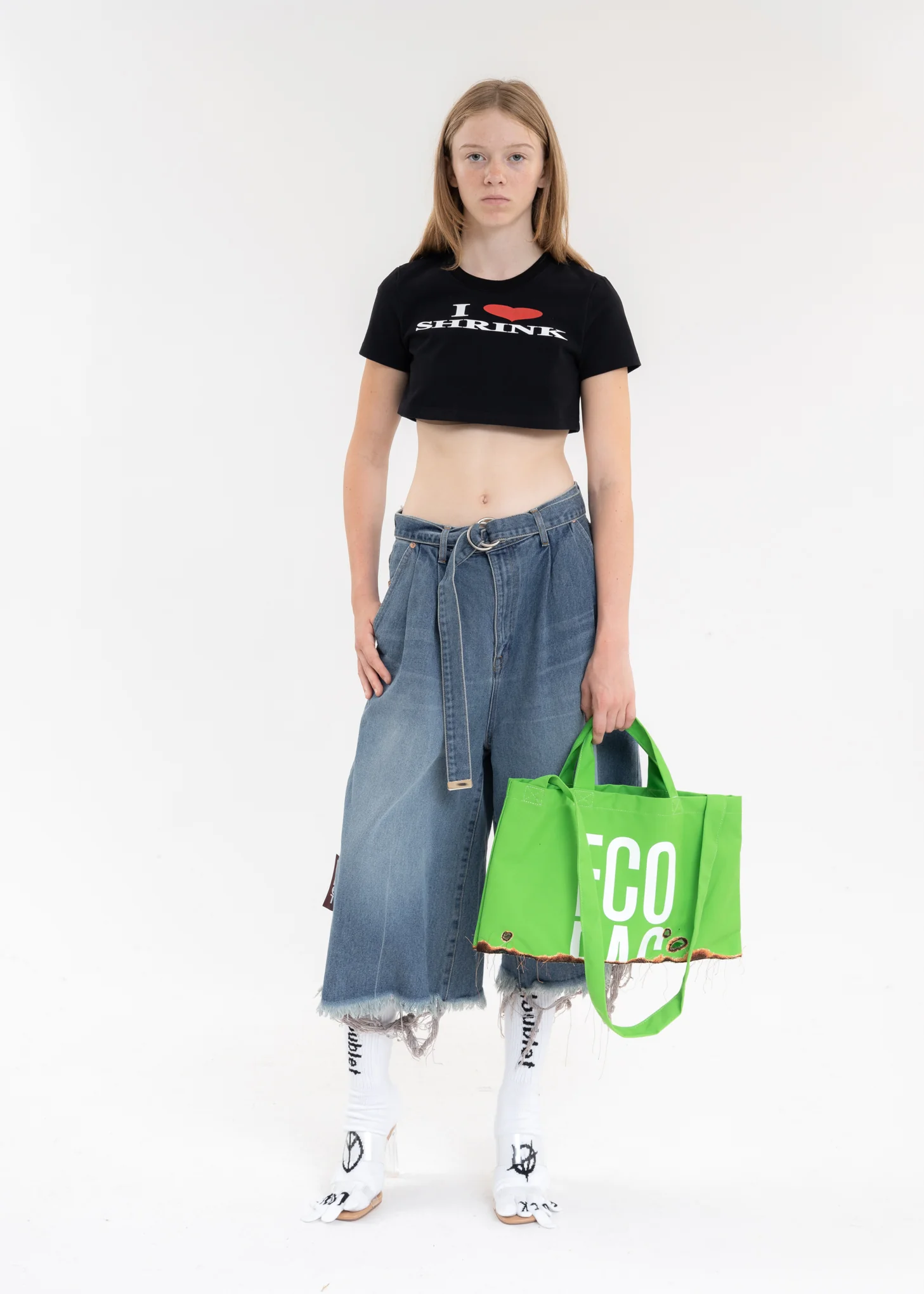 Green BURNING EMBROIDERY ECO BAG - Image 7
