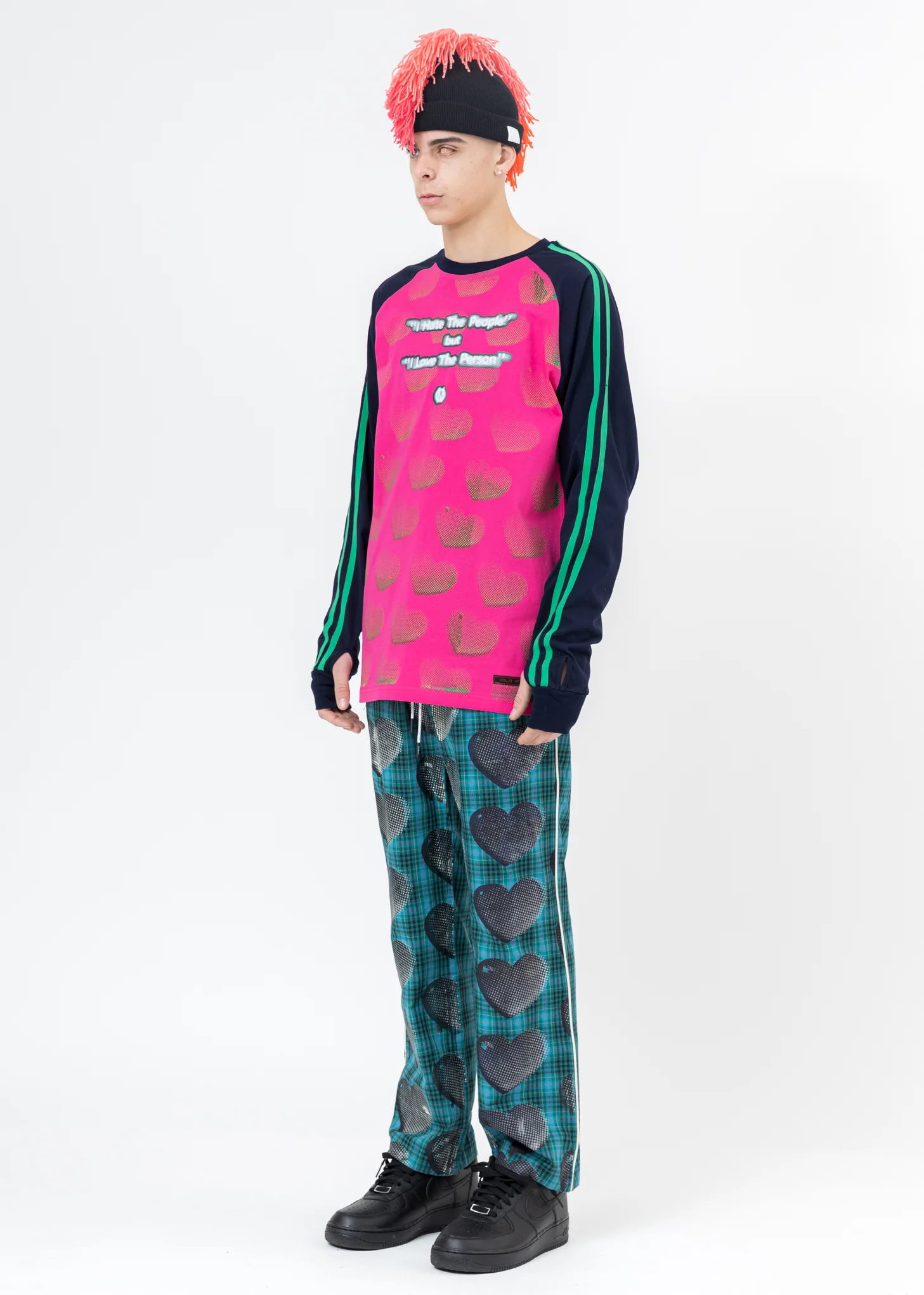Green Check "LOVE IN THE DARK" Pajama Pants - Image 10