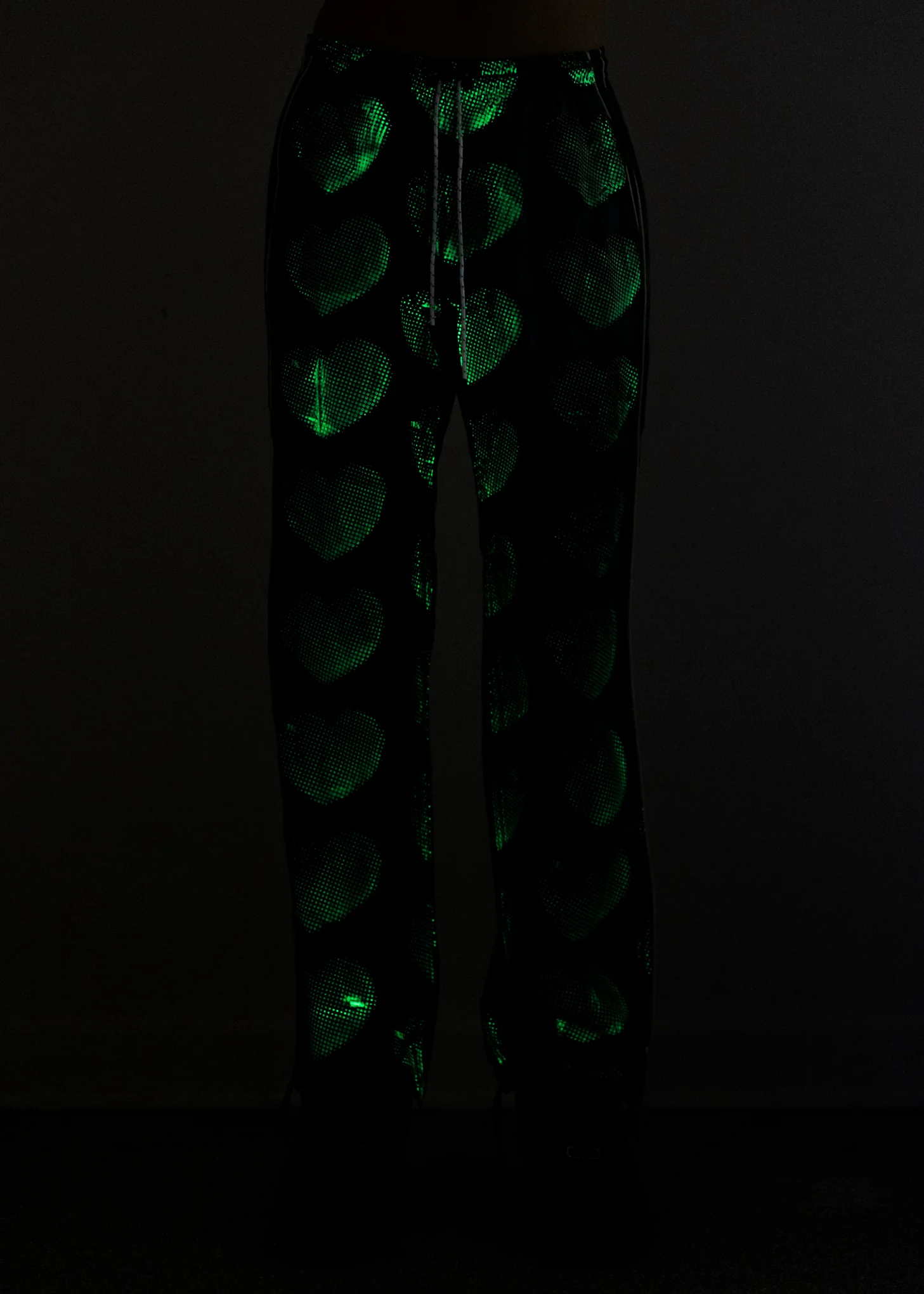 Green Check "LOVE IN THE DARK" Pajama Pants - Image 4