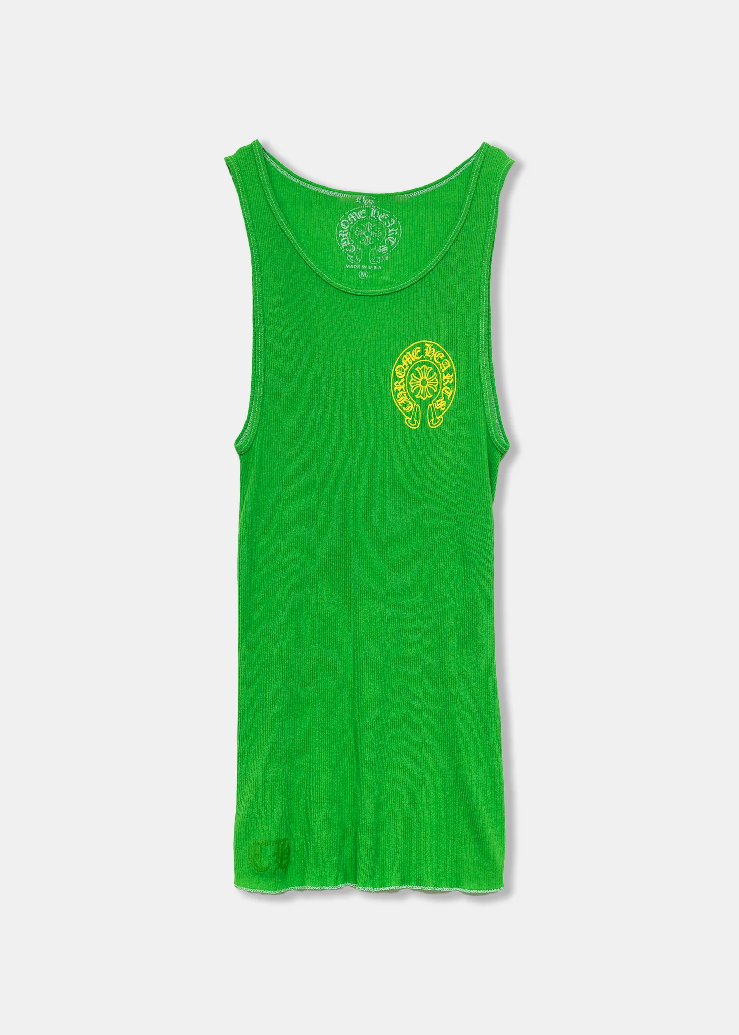 Green Chrome Hearts Logo Tank Top