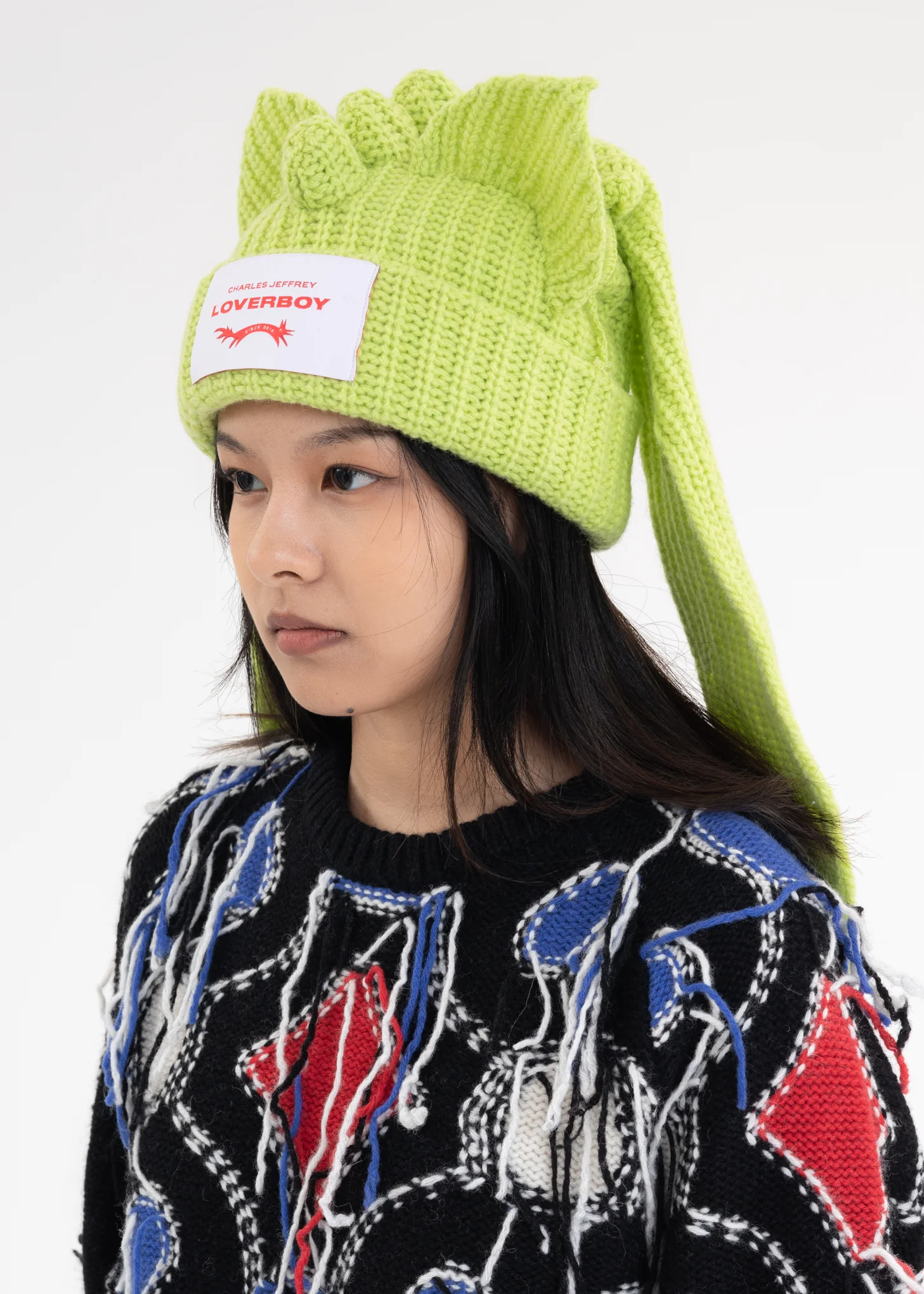 Green CHUNKY KIMERA BEANIE - Image 6