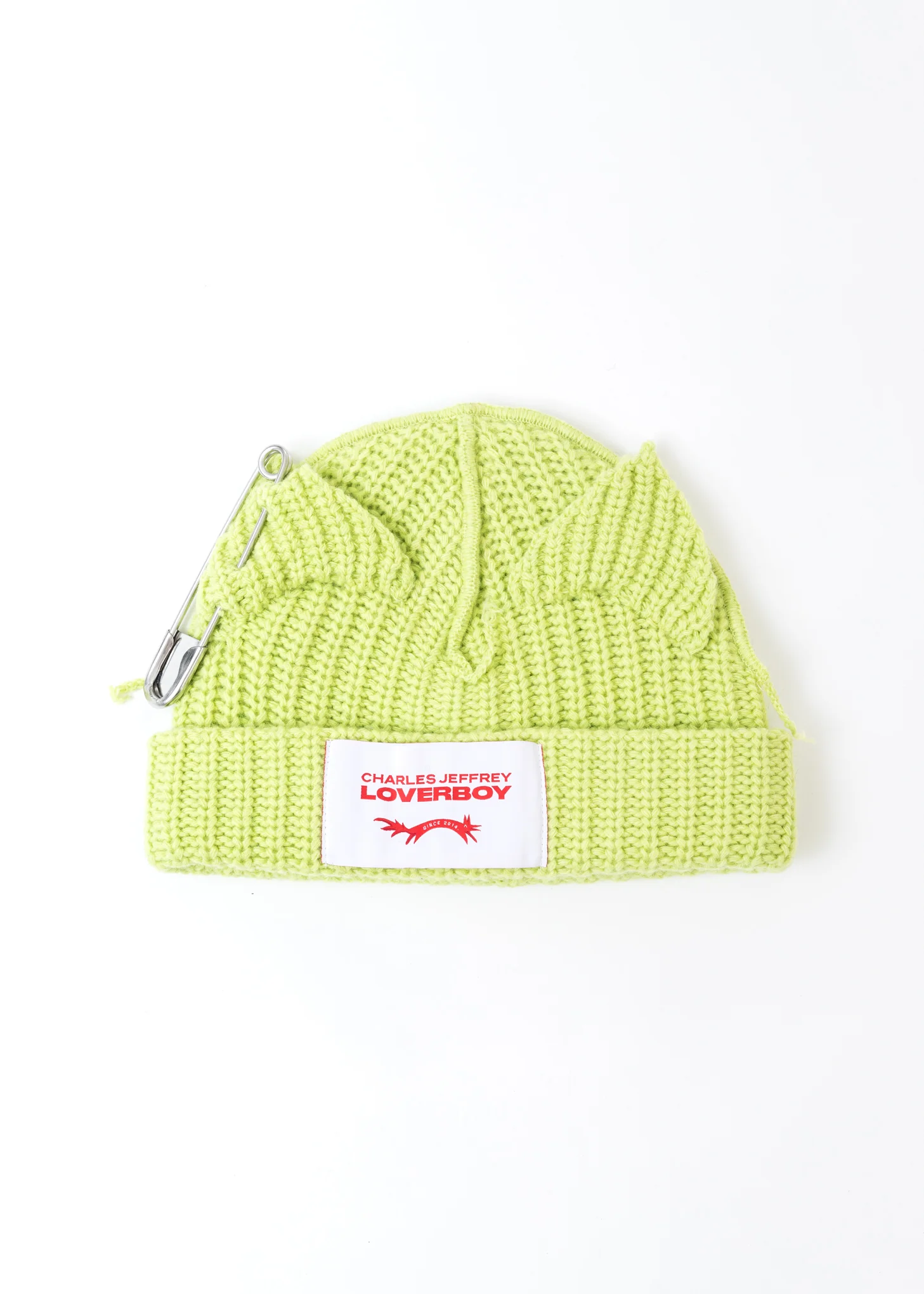 Green CHUNKY PUNK EARS BEANIE