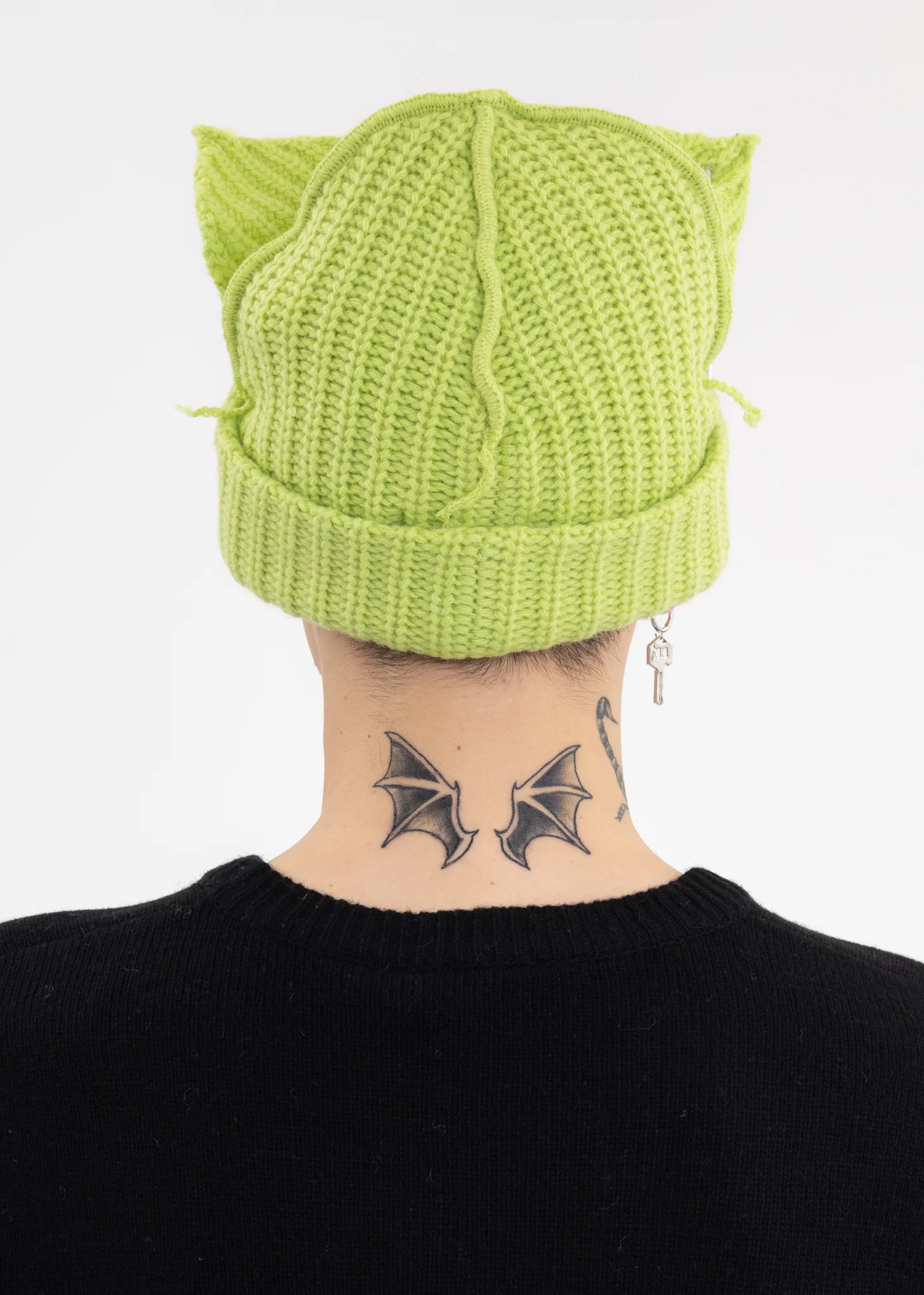 Green CHUNKY PUNK EARS BEANIE - Image 10