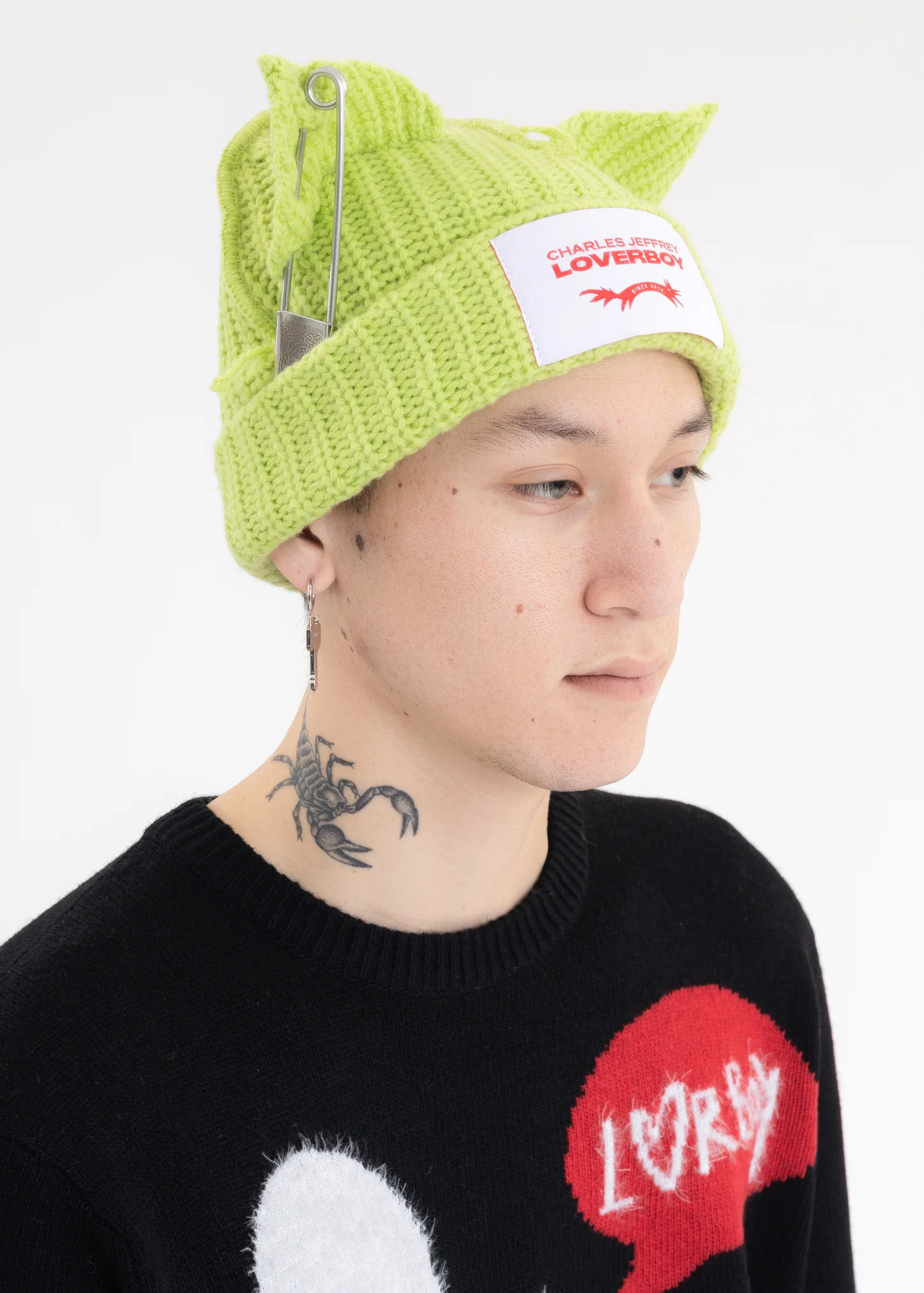 Green CHUNKY PUNK EARS BEANIE - Image 6