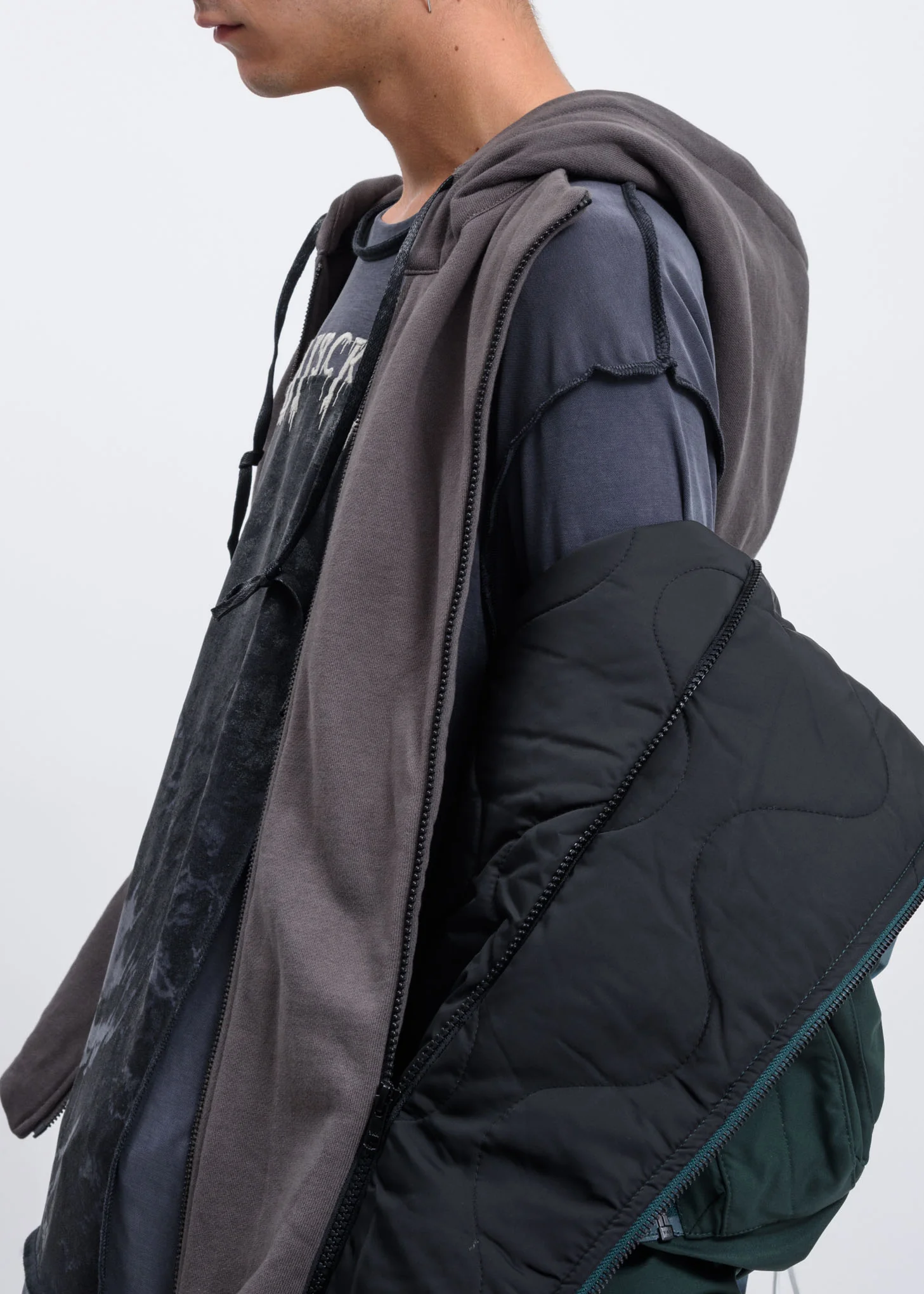 Green Clouds Bomber Jacket w/ Hood - Image 7