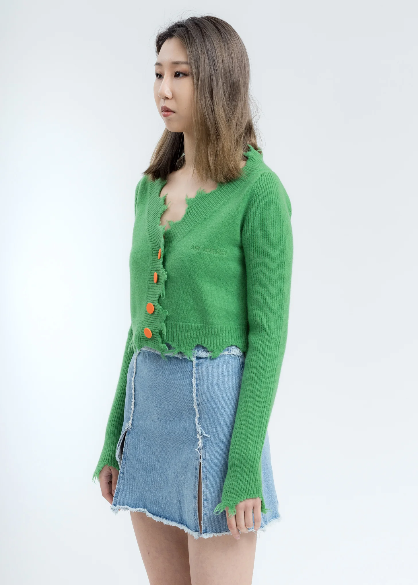 Green Destroyed Cardigan - Image 3