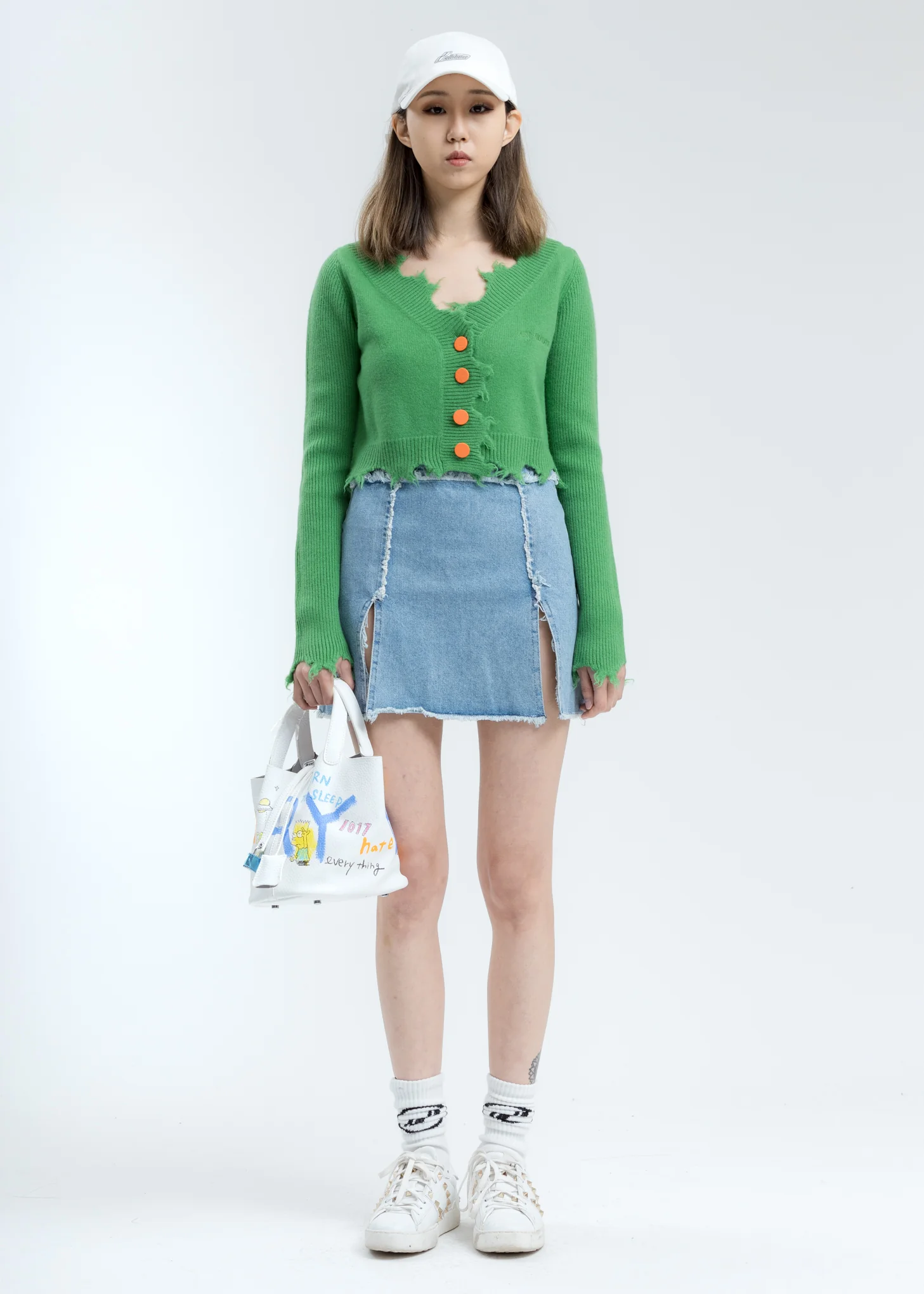 Green Destroyed Cardigan - Image 5