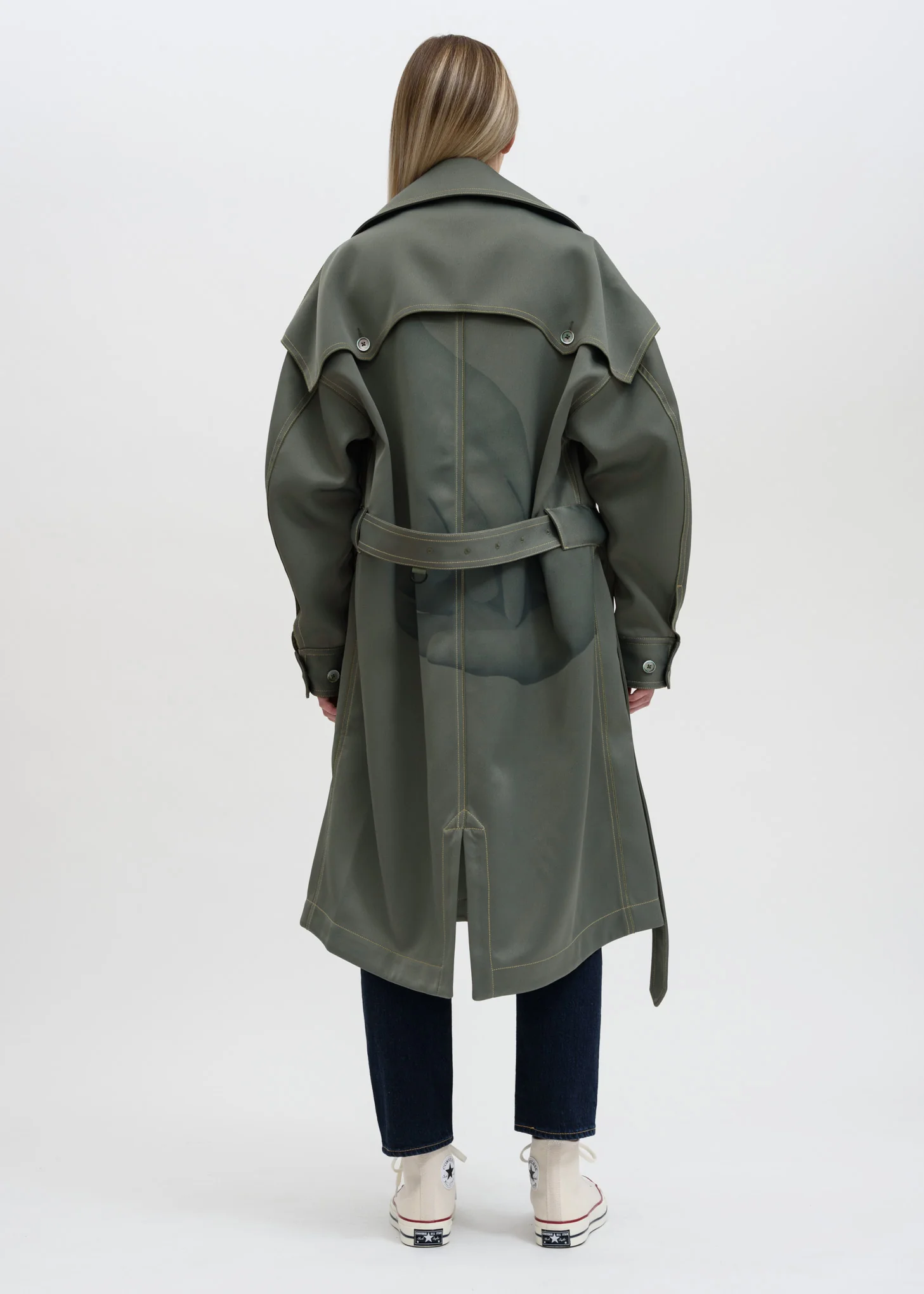 Green Double Breasted Coat - Image 3