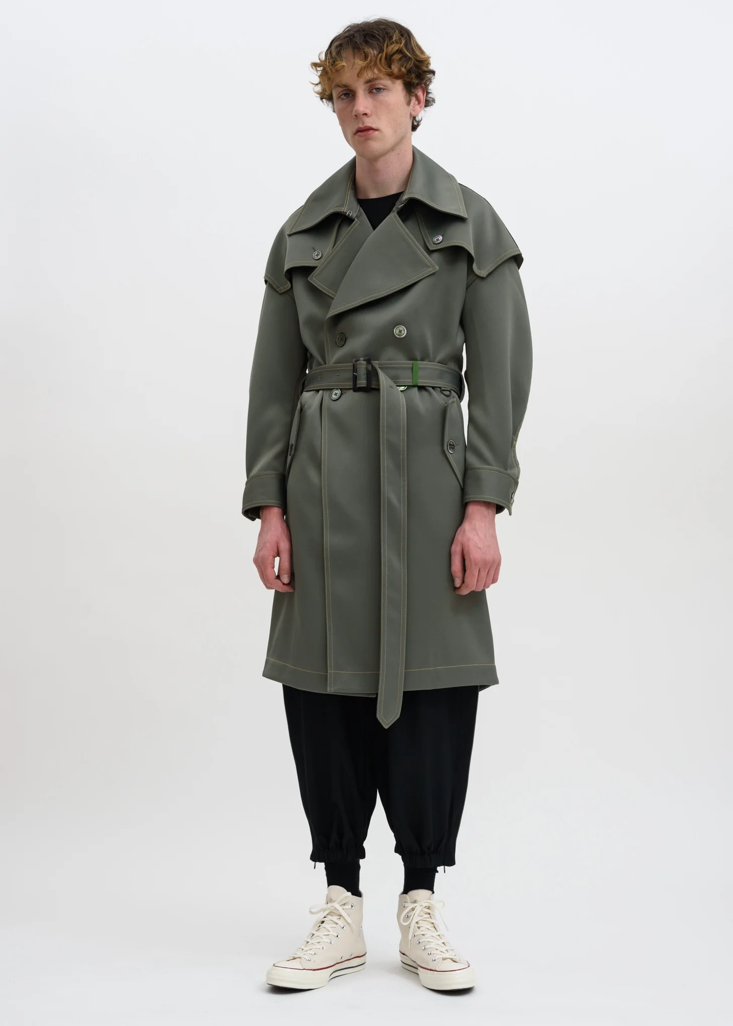Green Double Breasted Coat - Image 2