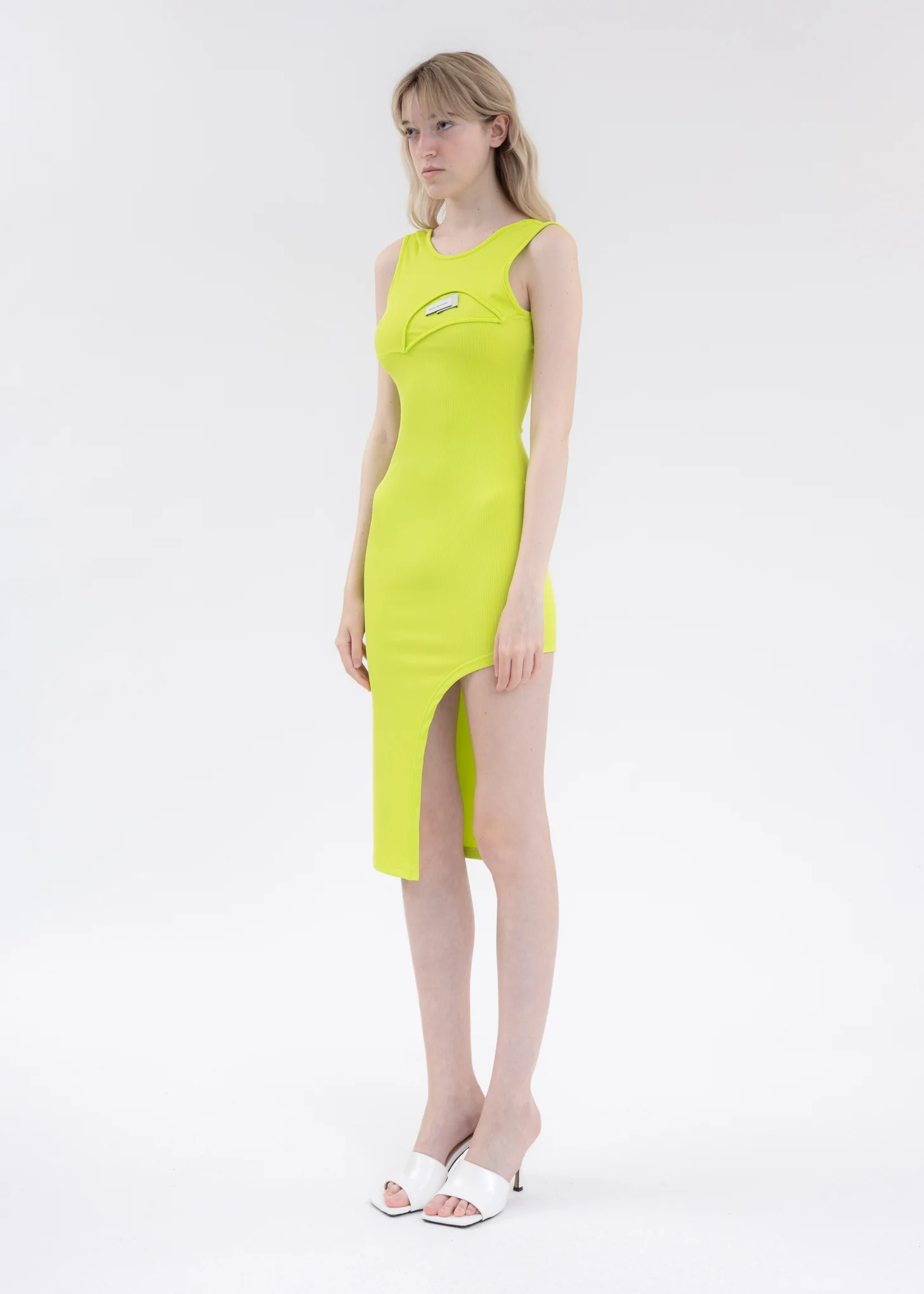 Green Double Collar Layered Bodysuit Dress - Image 2