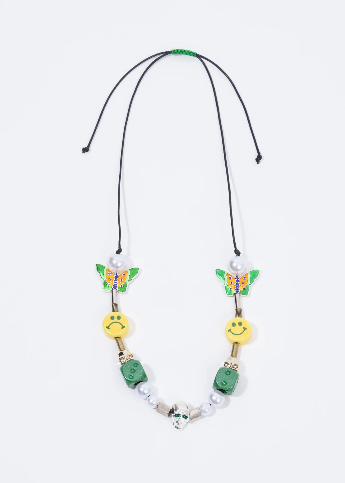 Green *EVAE+ Smiley Pearl Necklace