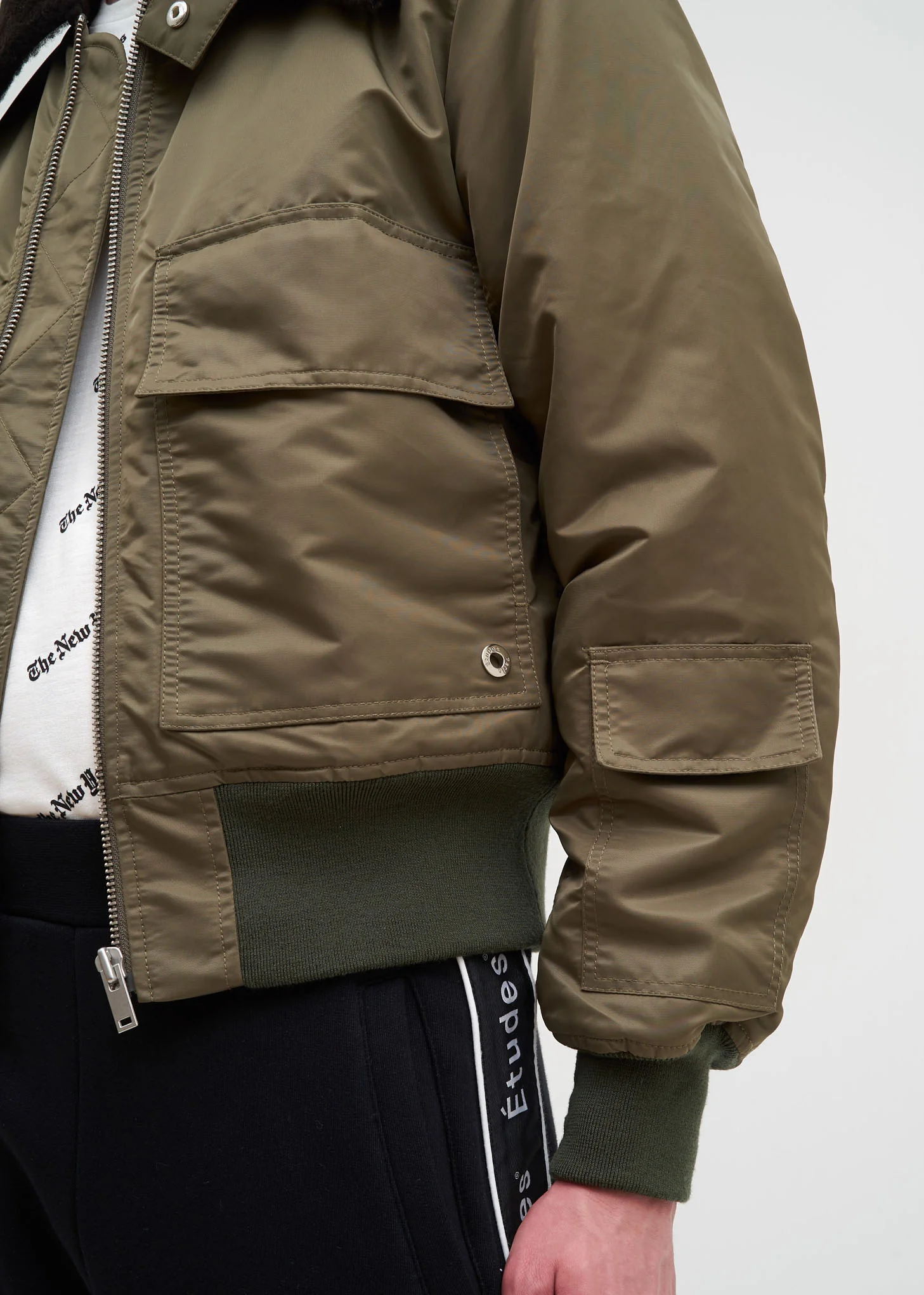 Green Expressionist Nylon Jacket - Image 5