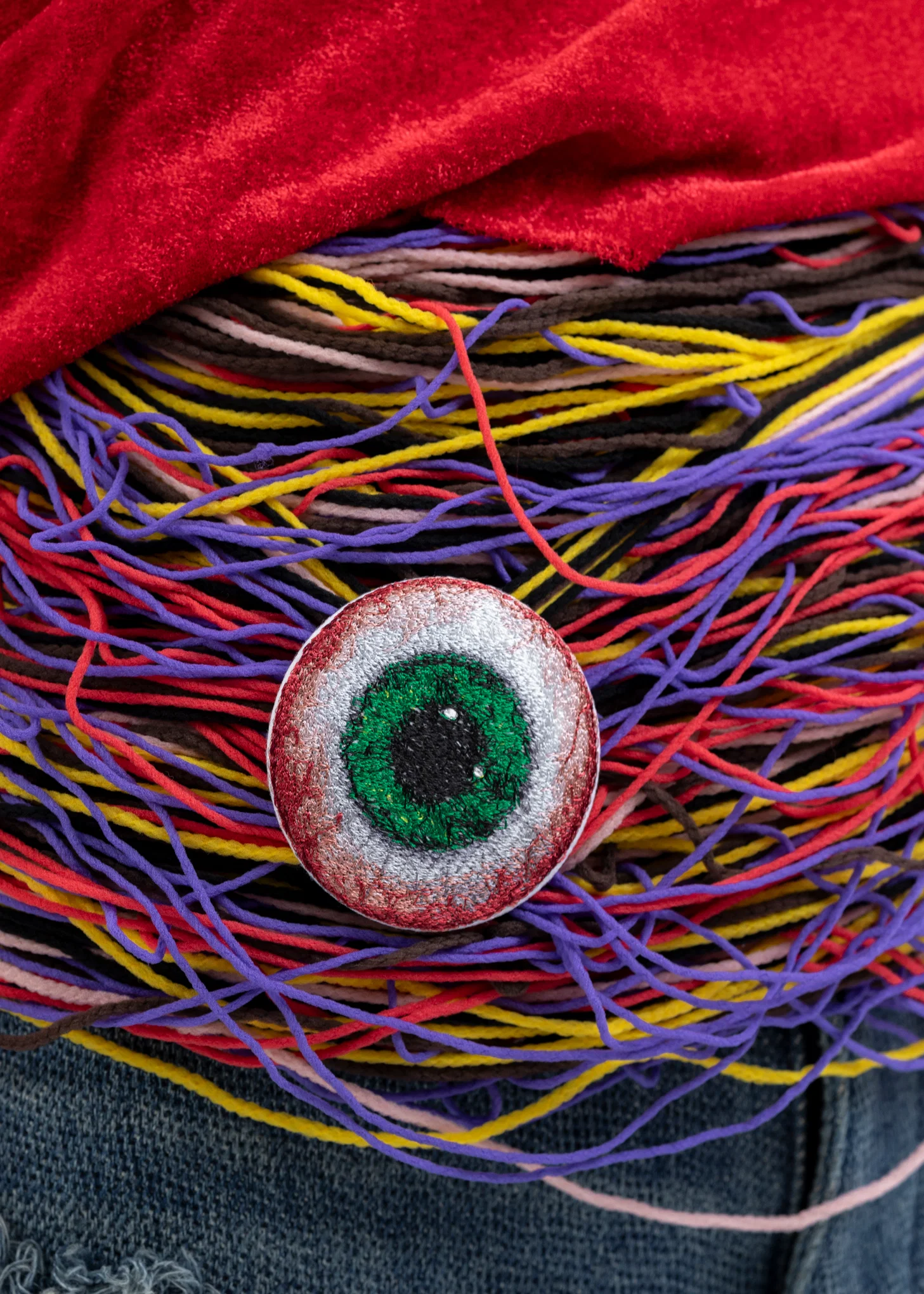 GREEN EYE EMBROIDERY BADGE - Image 2