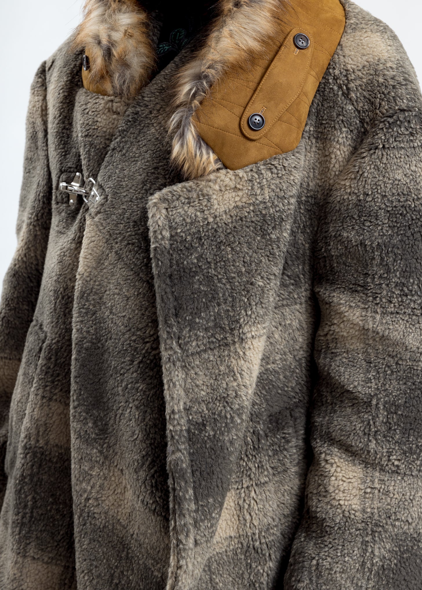 Green Faux Fur Lined Jacket - Image 3
