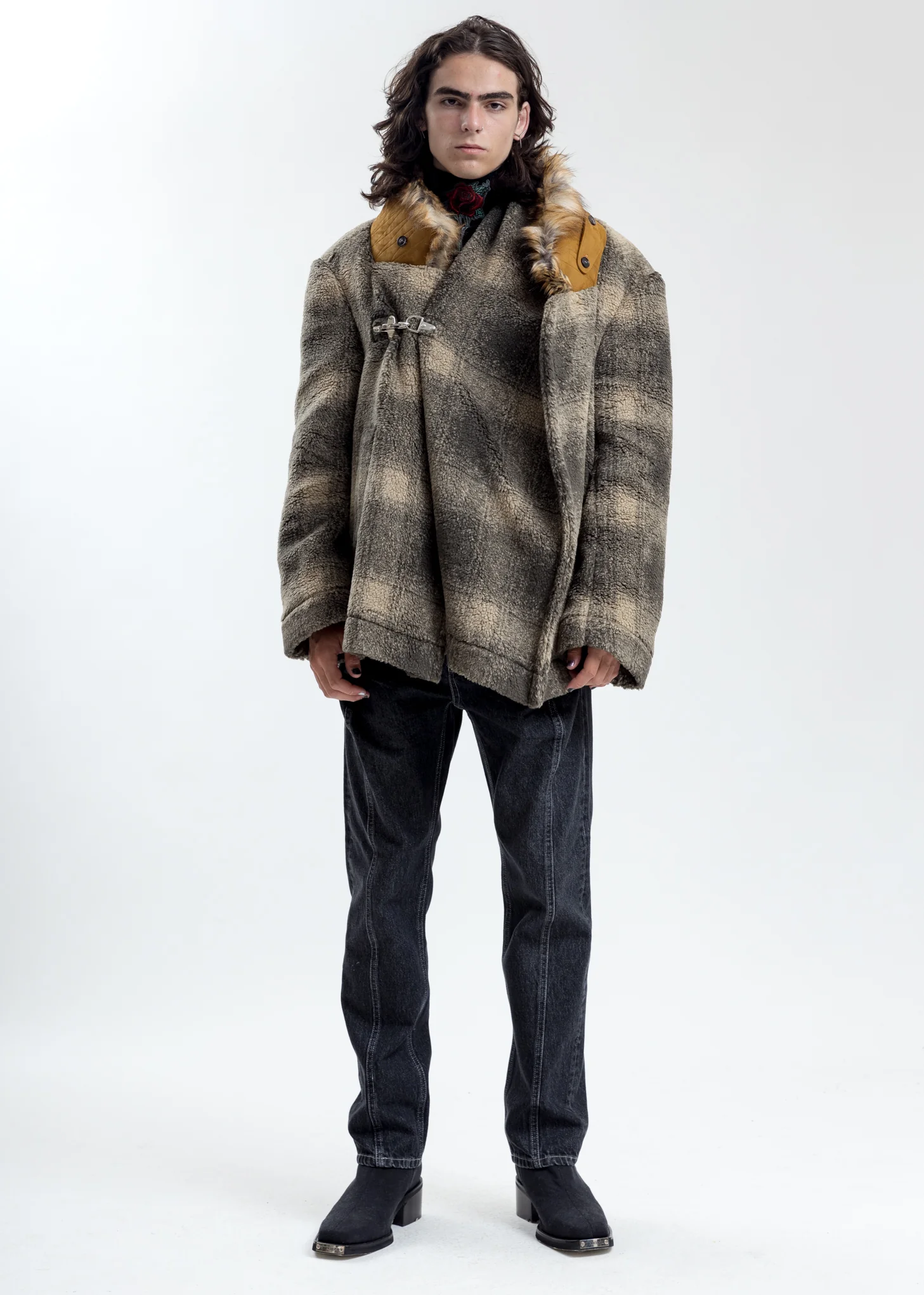 Green Faux Fur Lined Jacket - Image 6