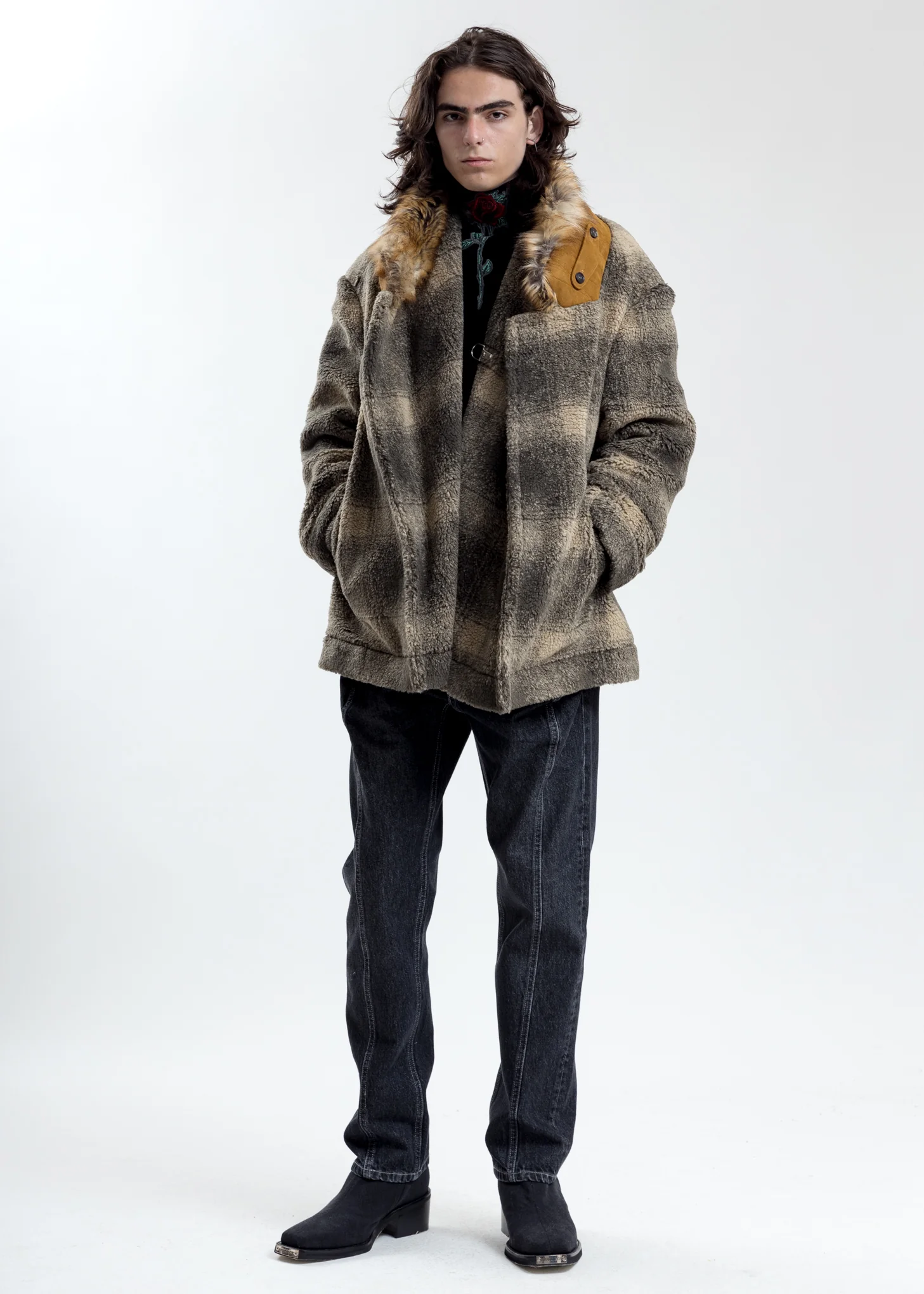 Green Faux Fur Lined Jacket - Image 7