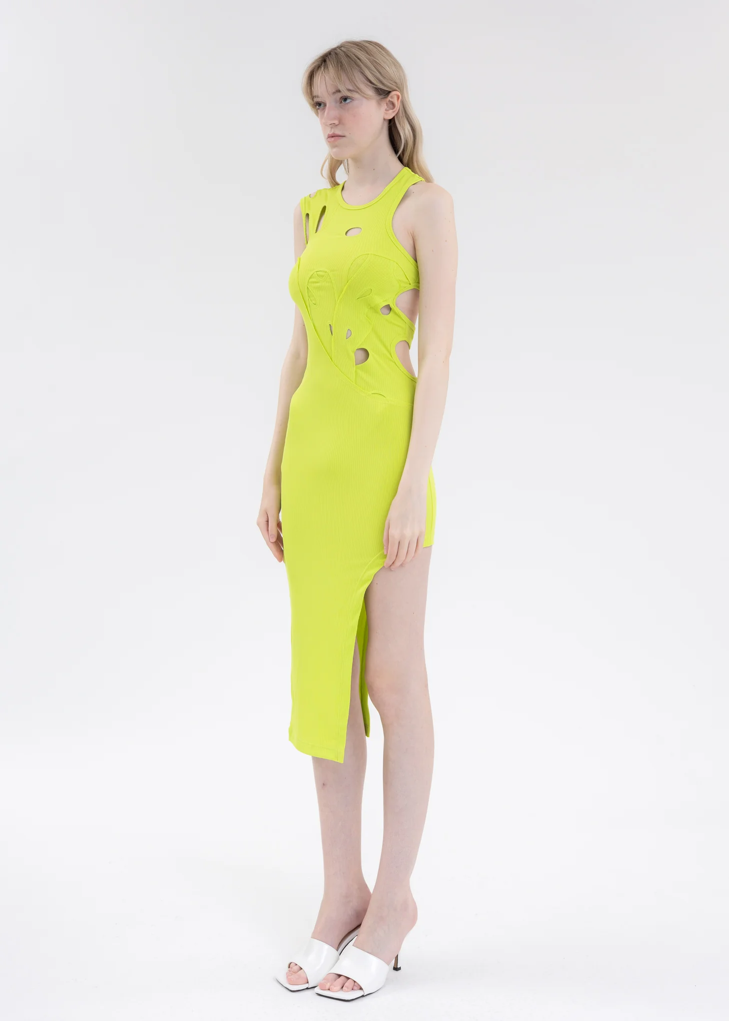 Green FCW Cut Out Bodysuit Dress - Image 3