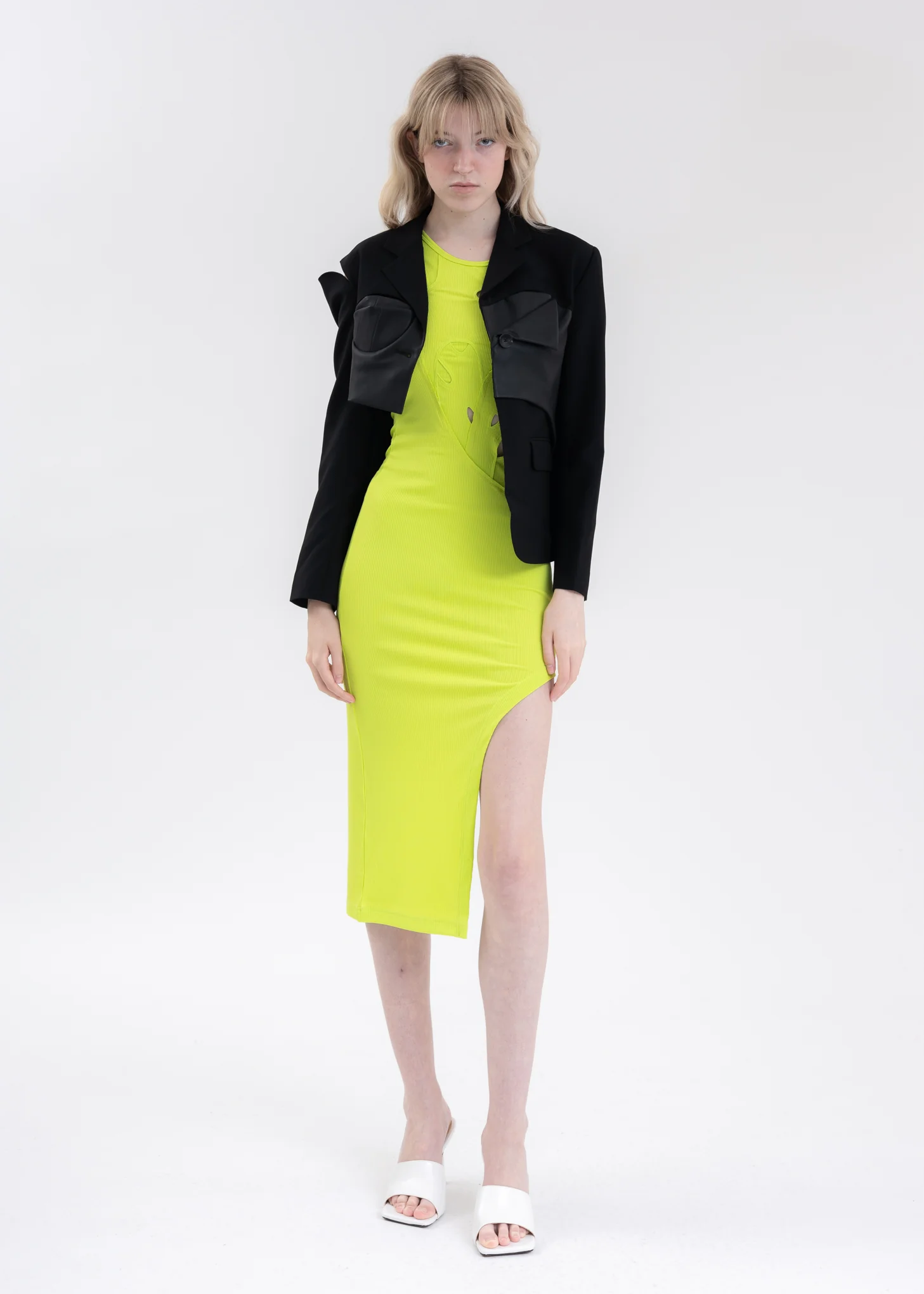 Green FCW Cut Out Bodysuit Dress - Image 6