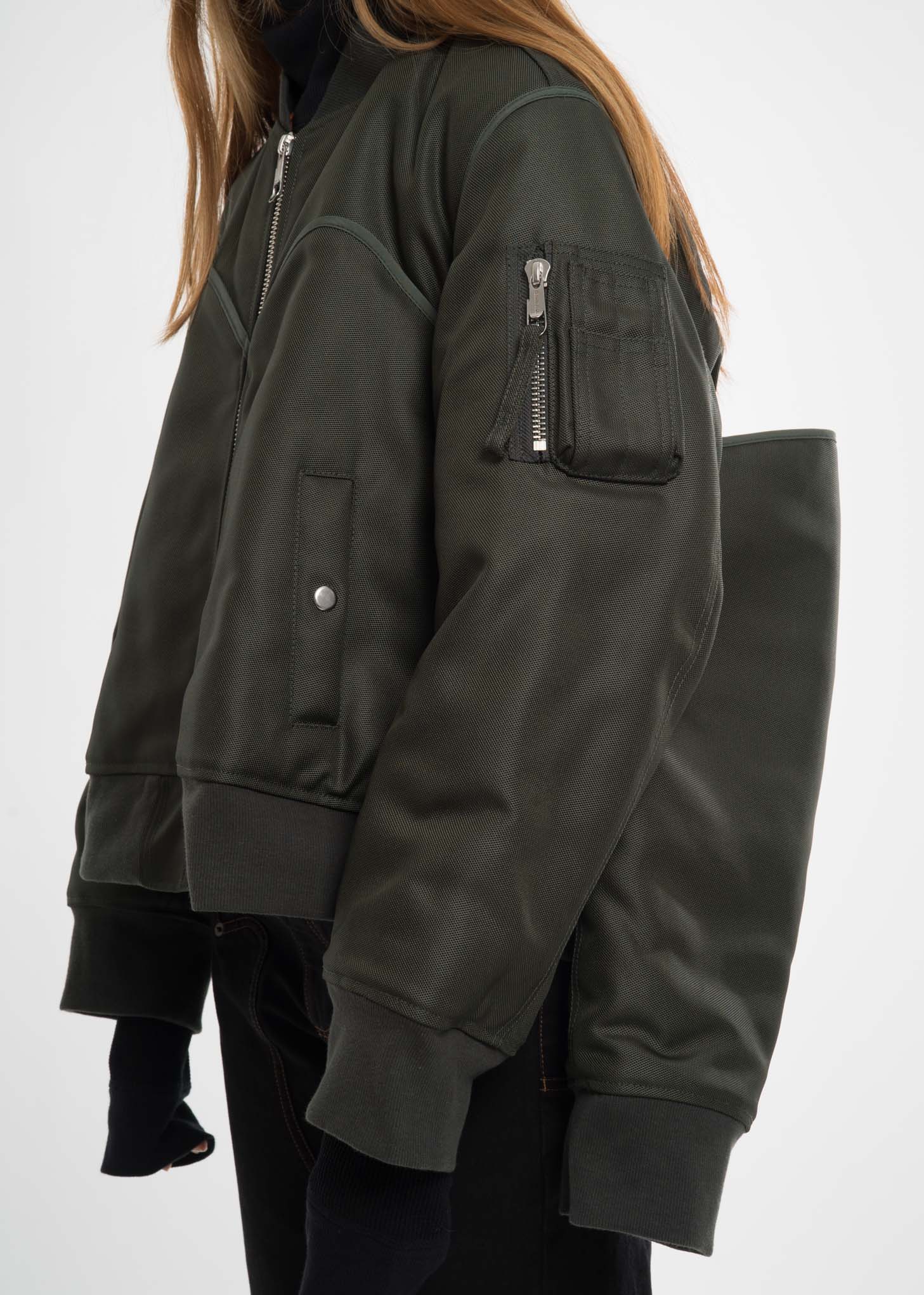 Green Four Sleeved Bomber Jacket - Image 2