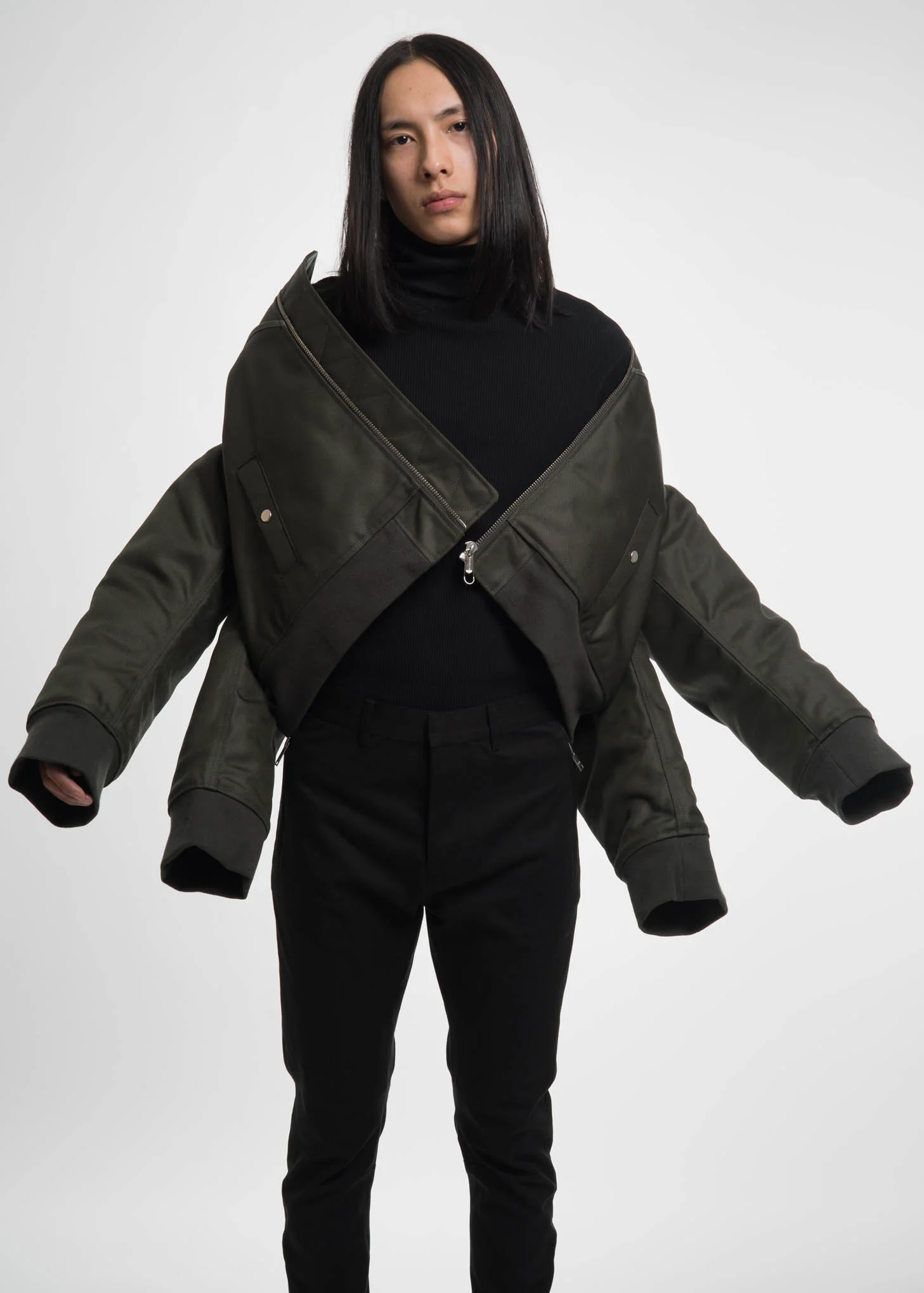 Green Four Sleeved Bomber Jacket - Image 2