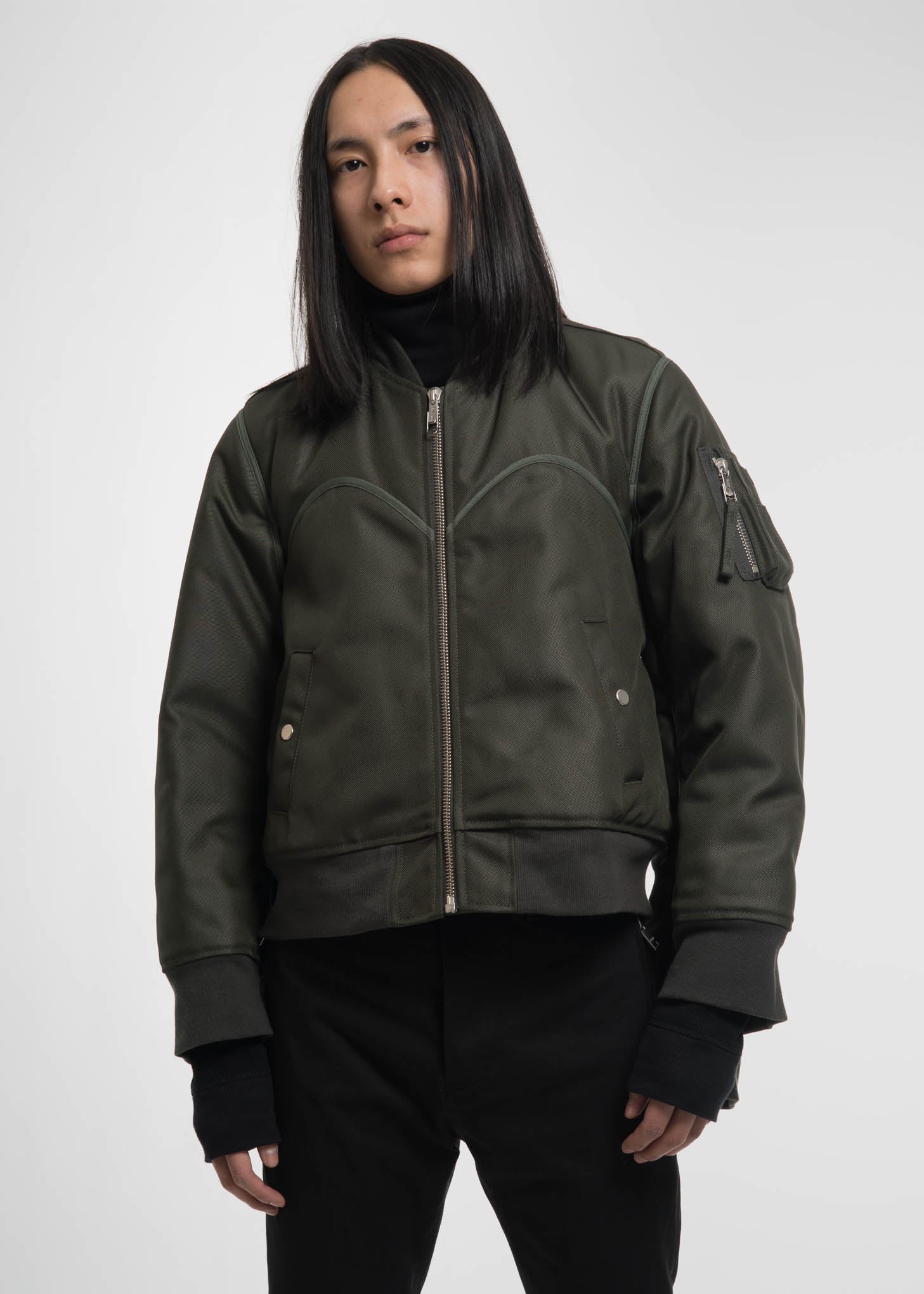 Green Four Sleeved Bomber Jacket - Image 3