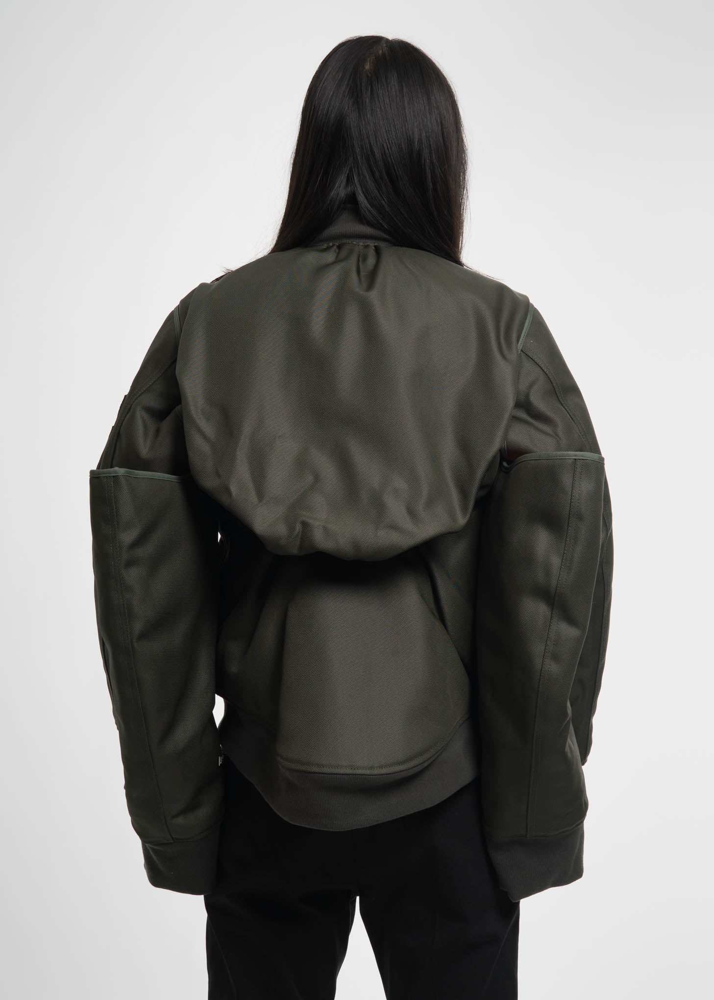 Green Four Sleeved Bomber Jacket - Image 4