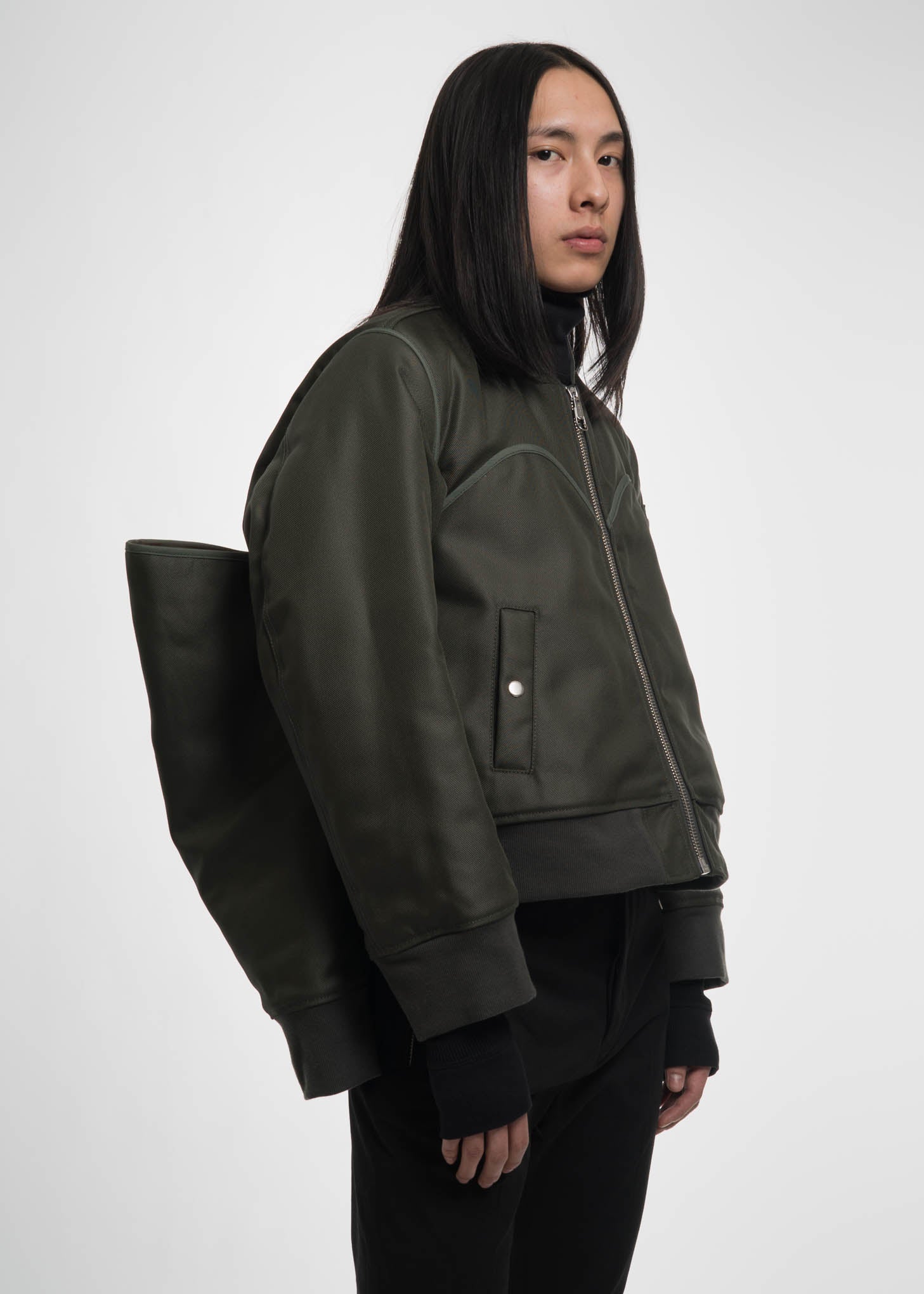 Green Four Sleeved Bomber Jacket - Image 5
