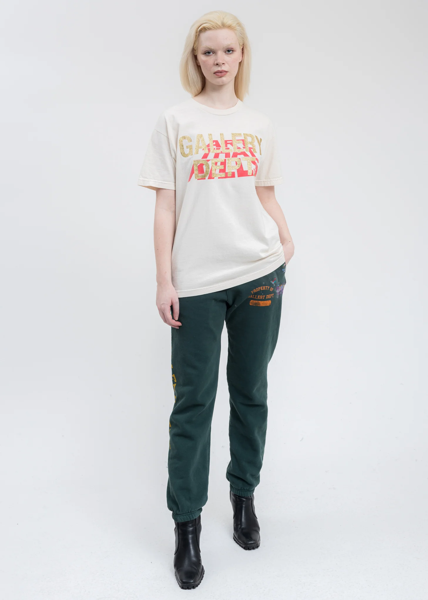 Green GD PROPERTY OF PAINTED Sweater Pants - Image 7