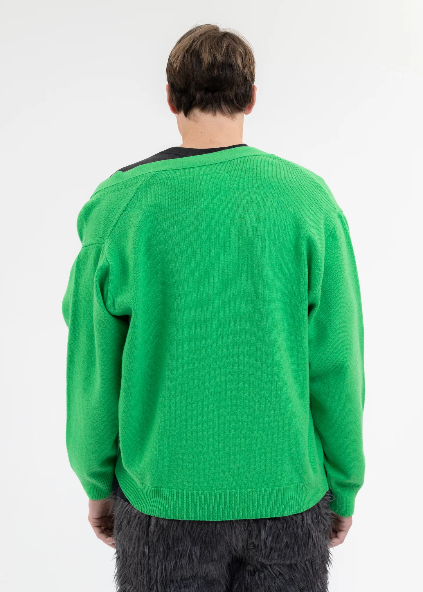 GREEN HALF LOOSE CARDIGAN - Image 4