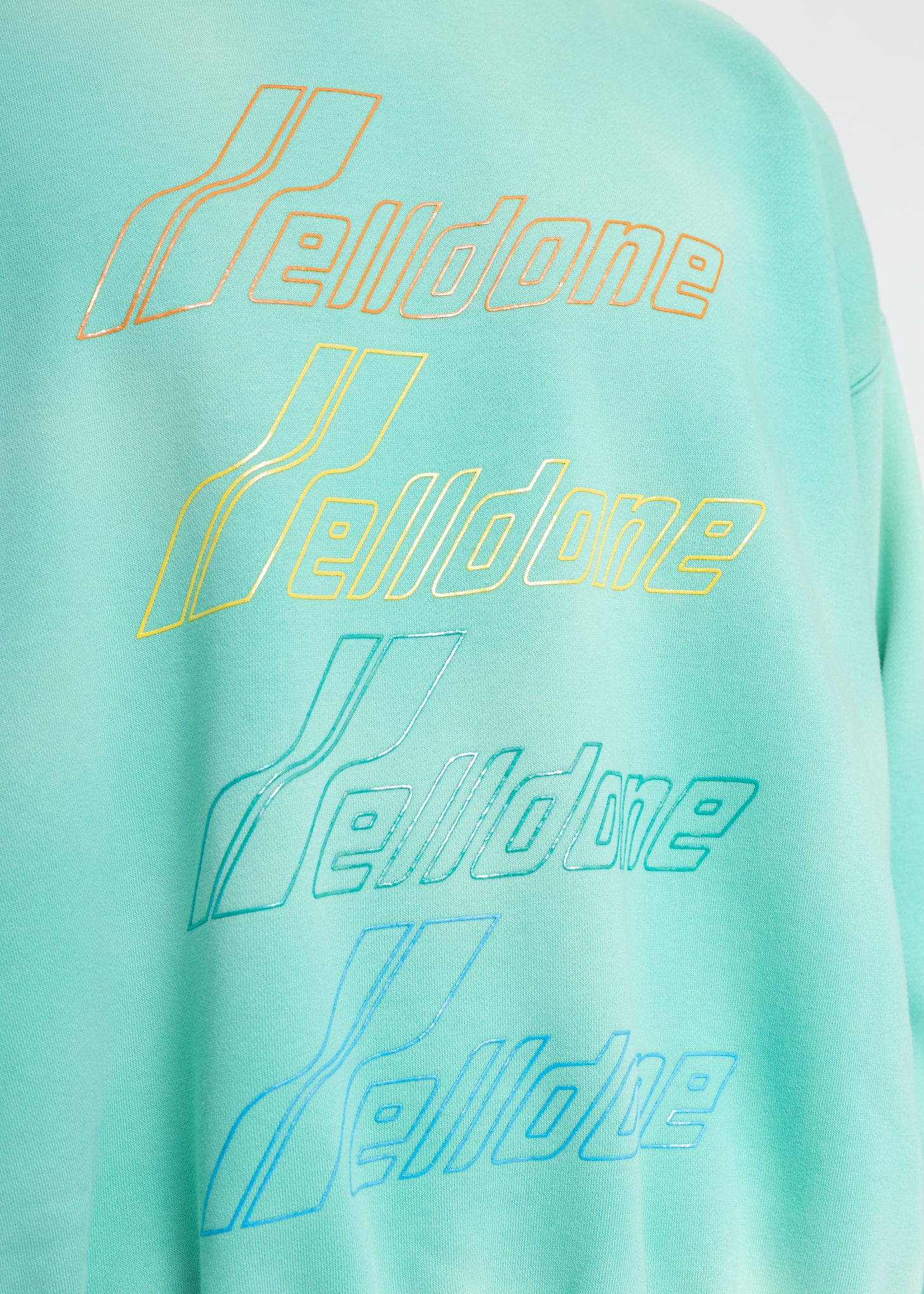 Green Hand Bleached Iridescent Logo Sweater - Image 3