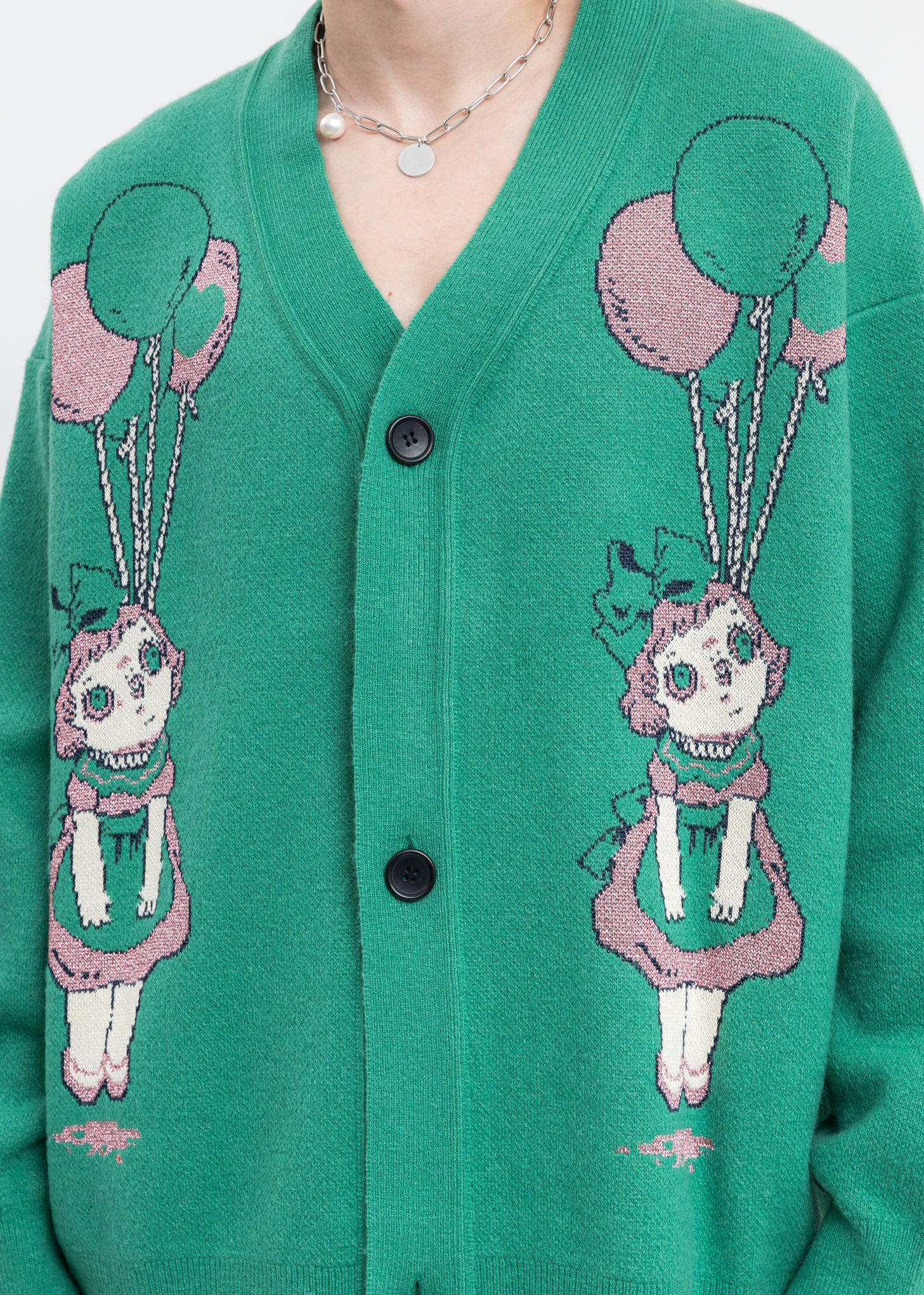 Green Heaven Girl Knit Cardigan - Image 2