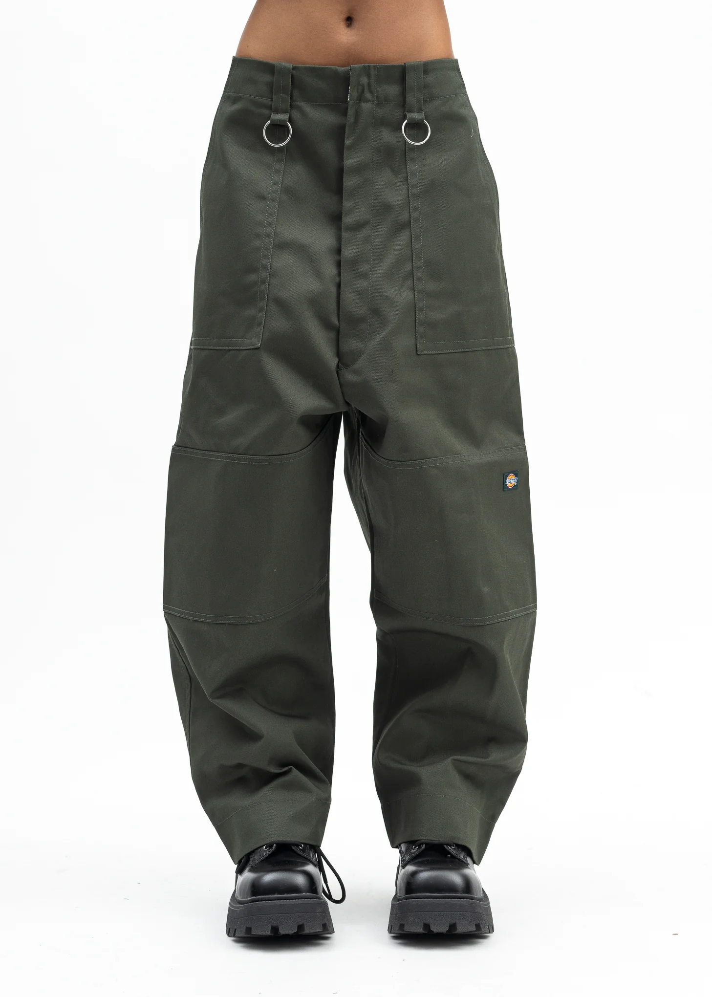 GREEN KIDILL × DICKIES LOOSE FIT BONDAGE PANTS
