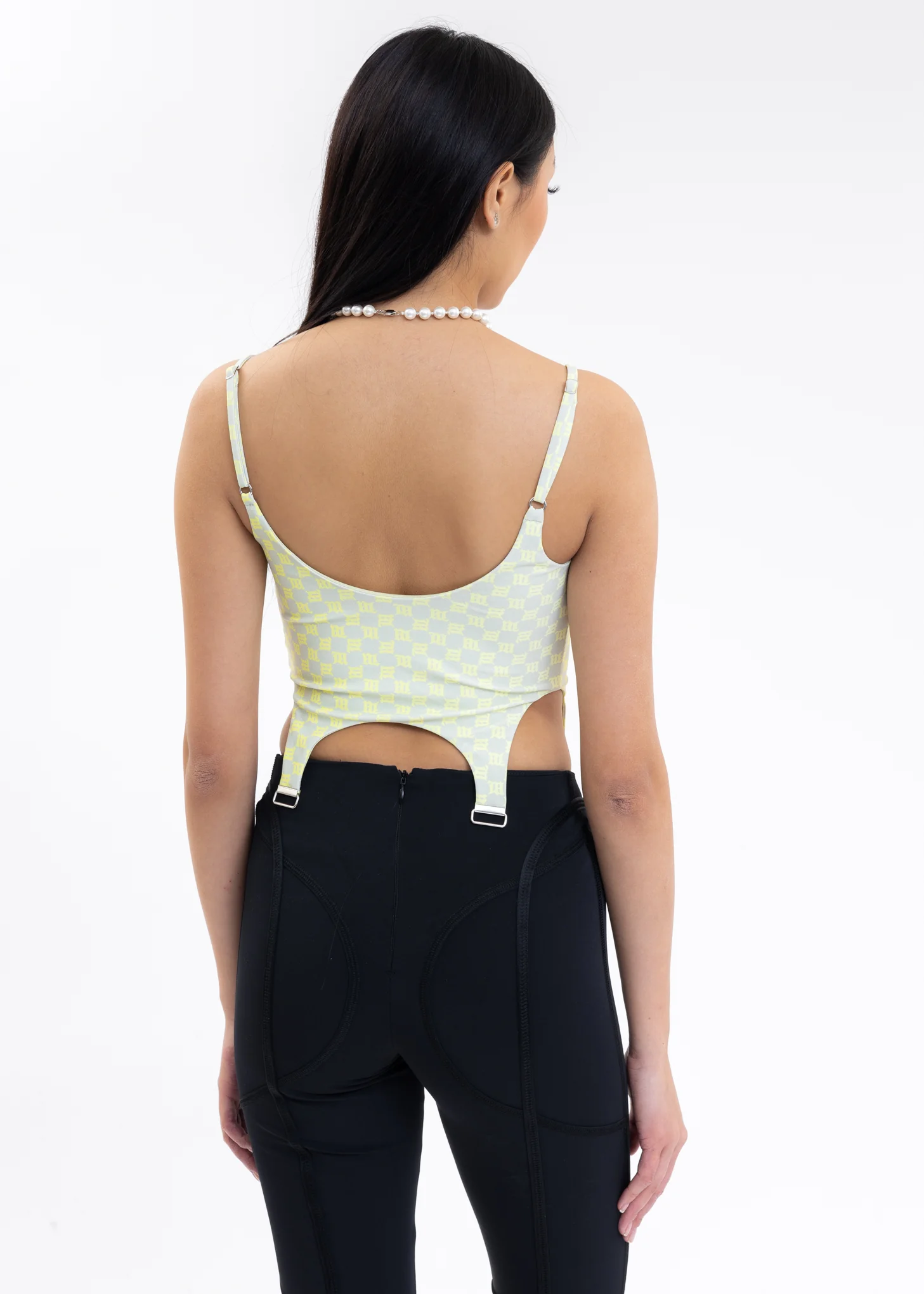 Green LINGERIE MONOGRAM SPAGHETTI  Top - Image 2