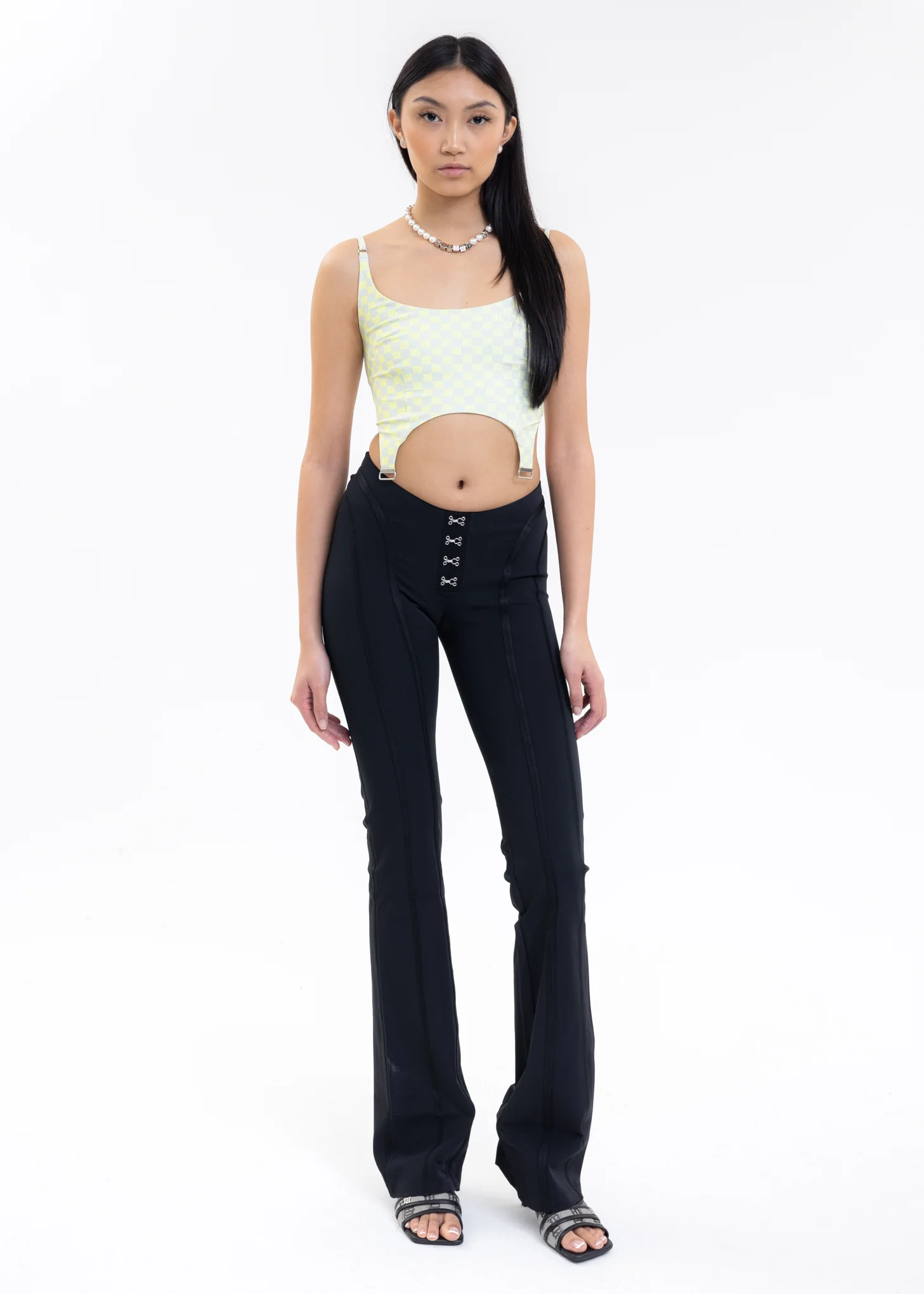 Green LINGERIE MONOGRAM SPAGHETTI  Top - Image 5