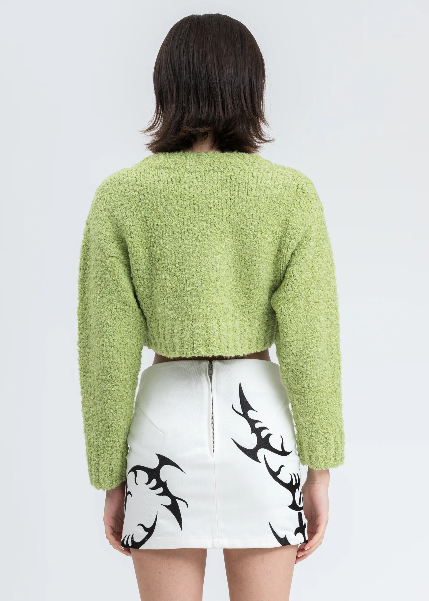Green Logo Crop Sweater - Image 4