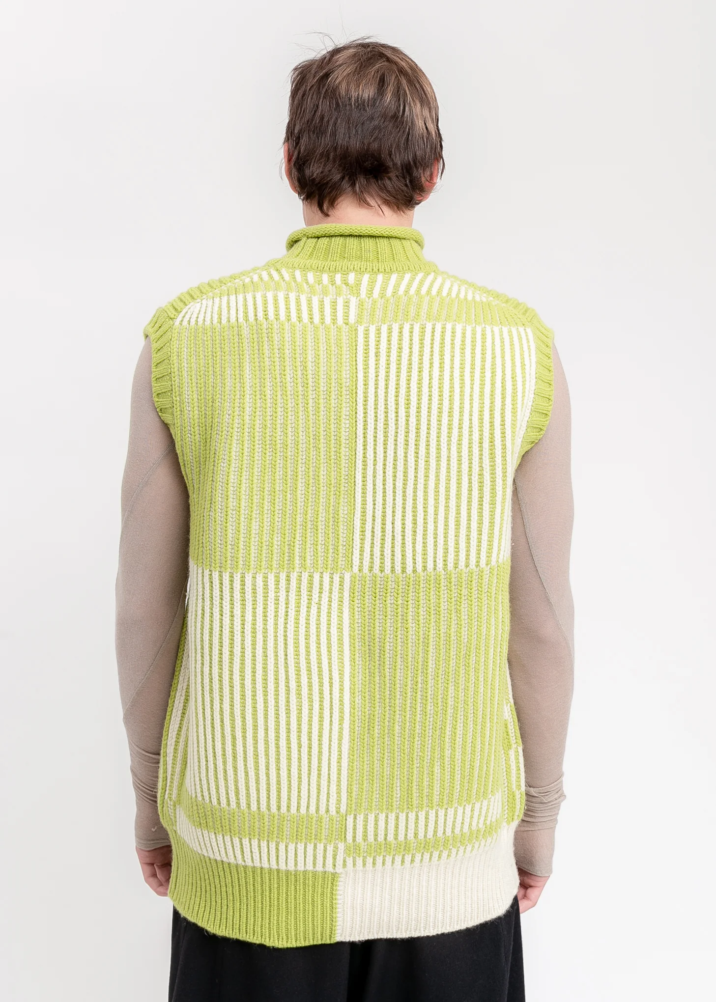 Green Magnified Logo Jacquard Vest - Image 2
