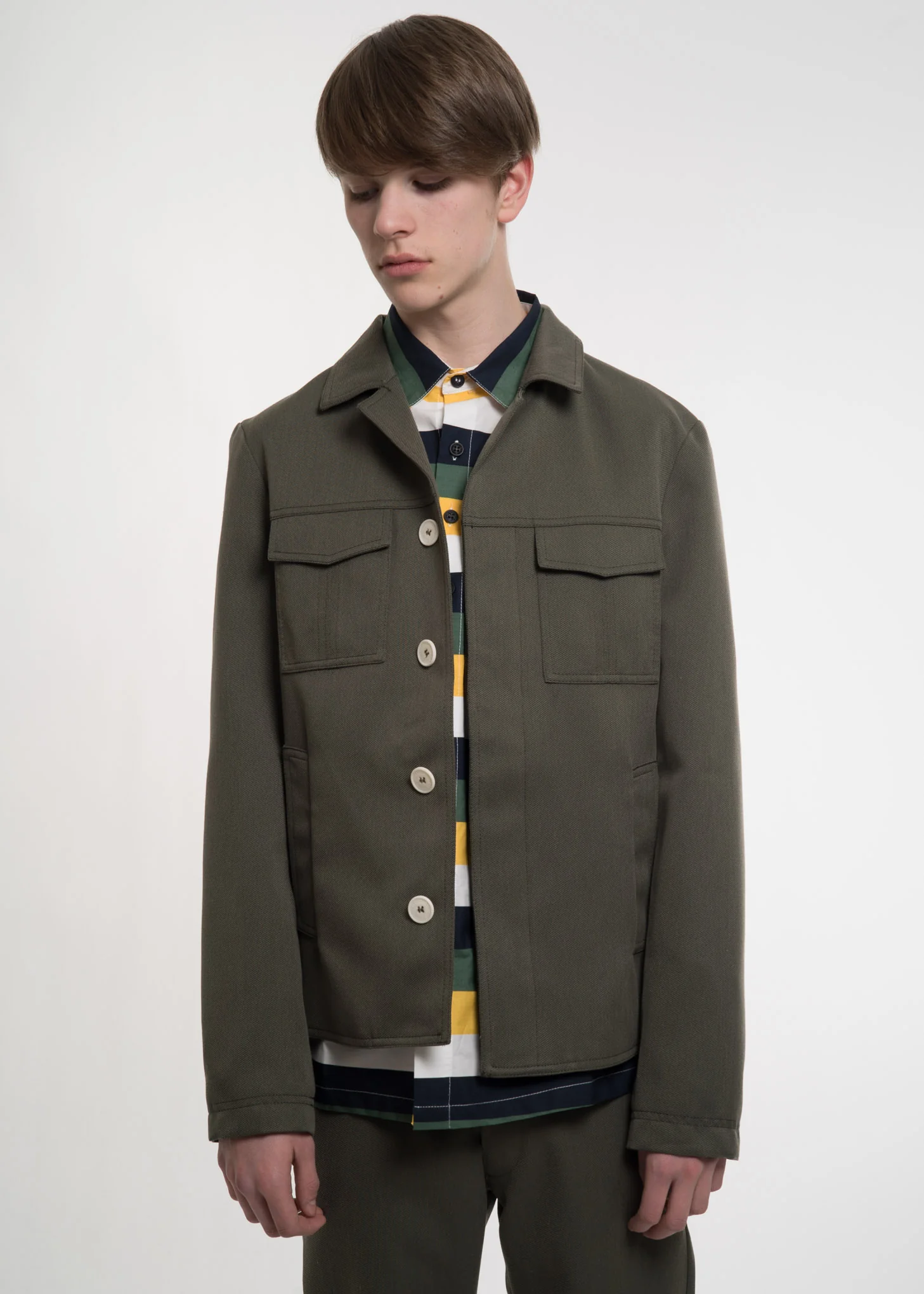 Green Military Blazer Jacket