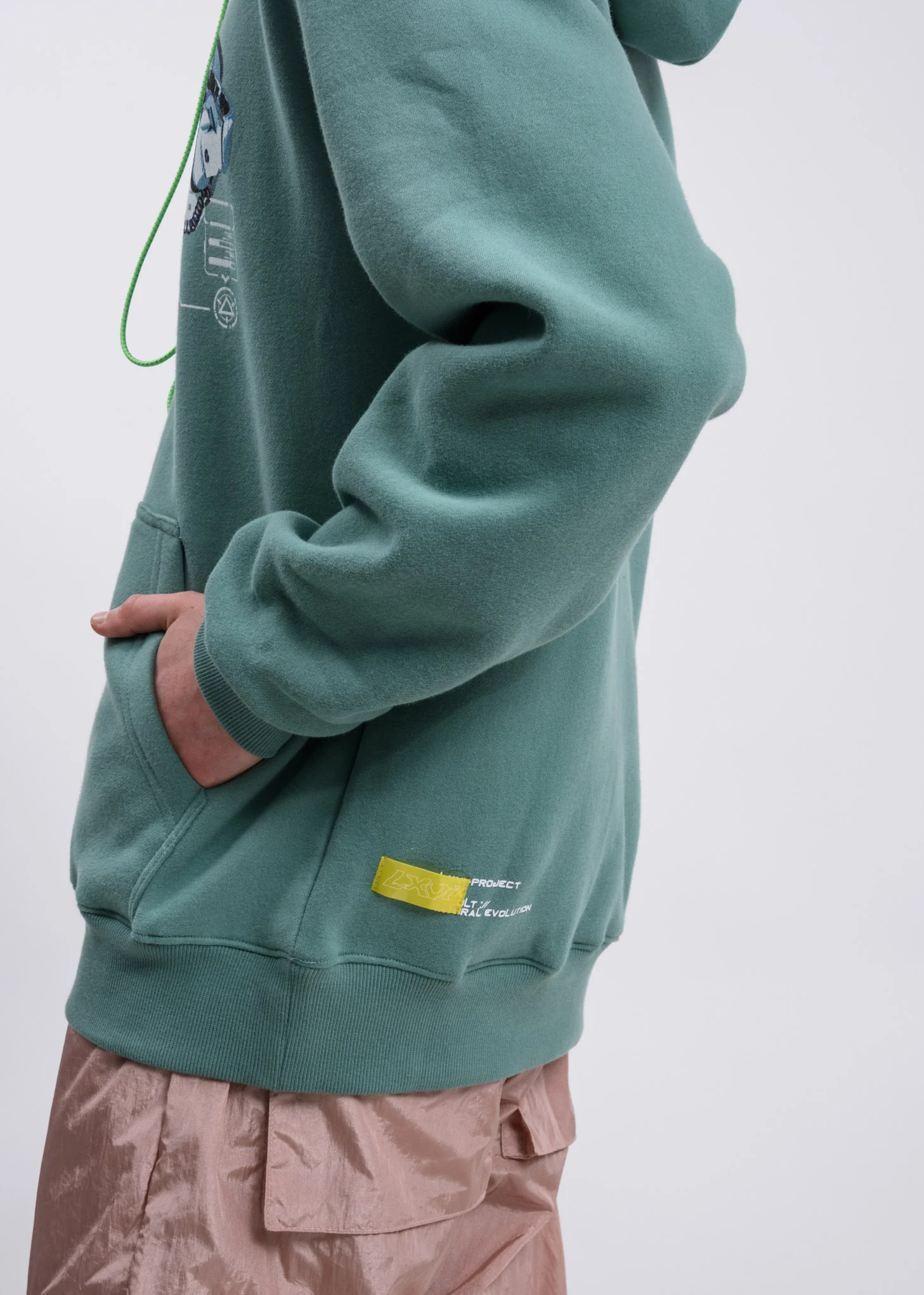 Green Mixing Hoodie - Image 4