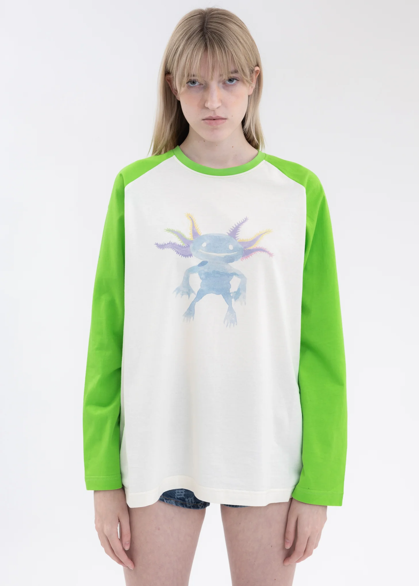 Green Monster Long Sleeve Raglan Shirt