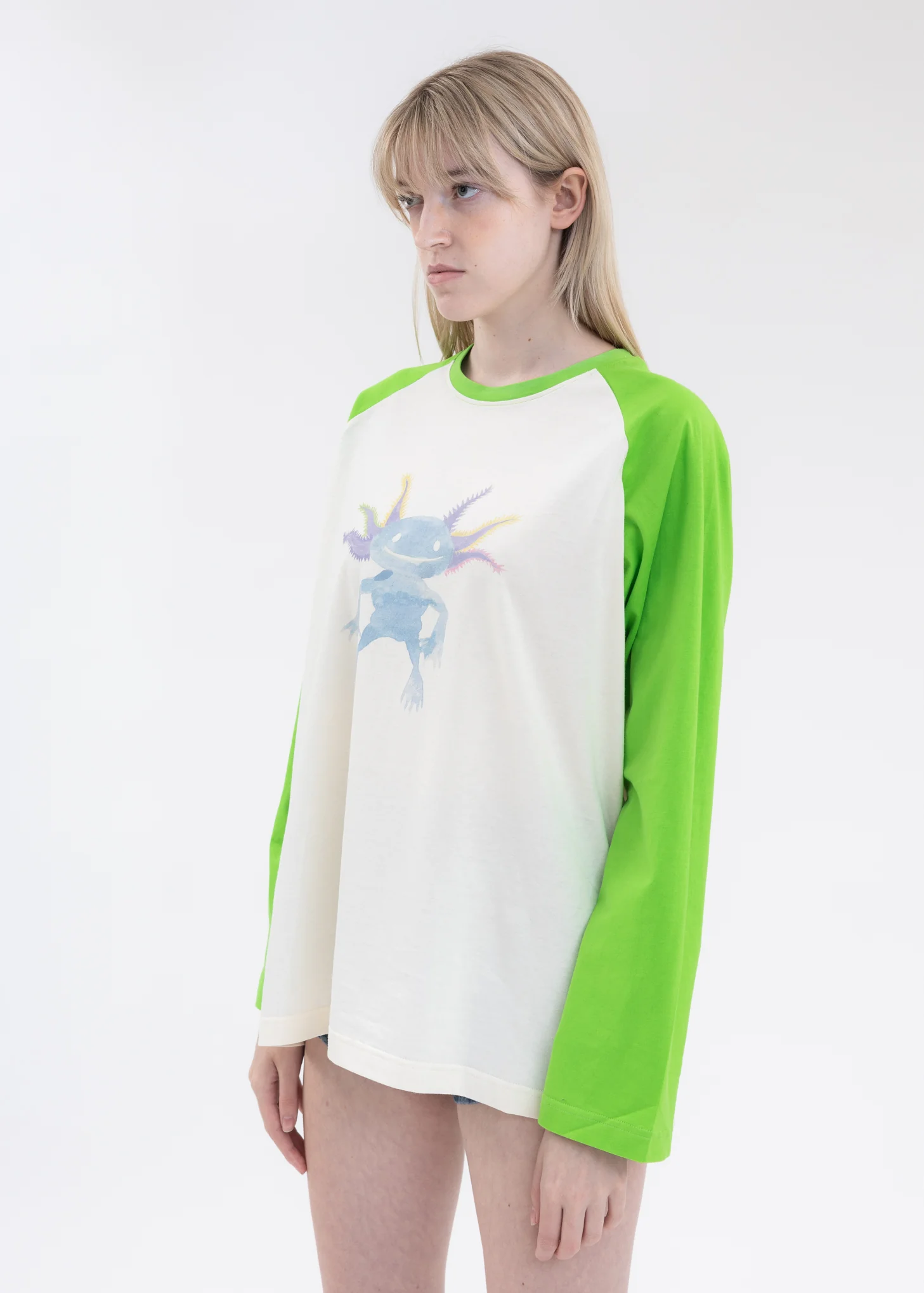 Green Monster Long Sleeve Raglan Shirt - Image 3