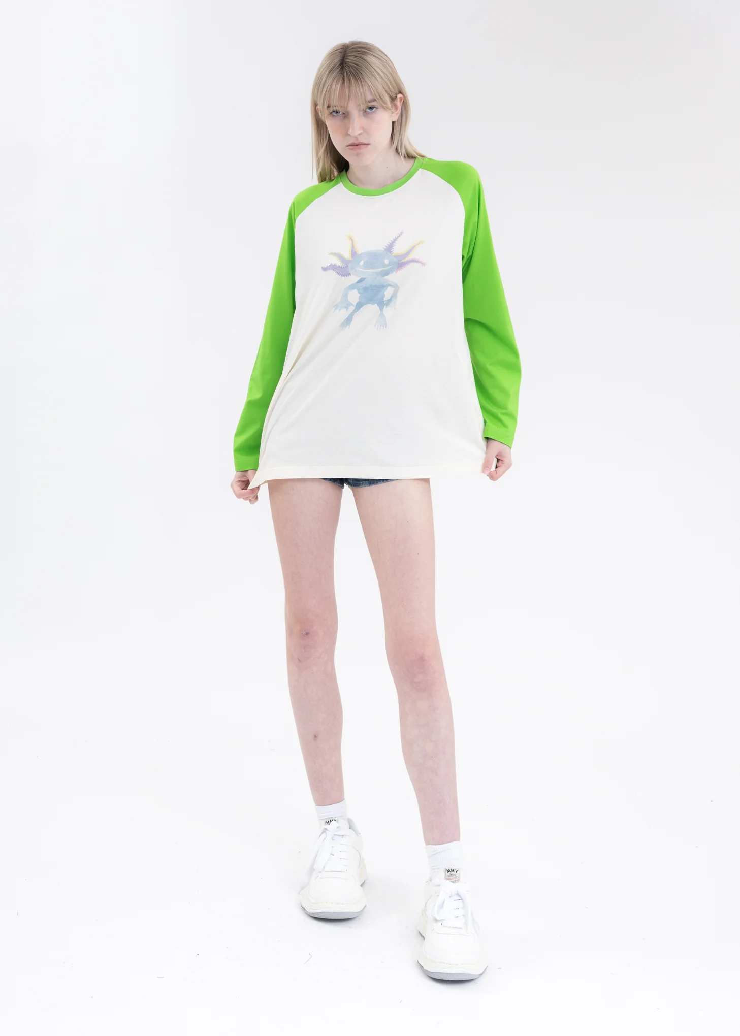 Green Monster Long Sleeve Raglan Shirt - Image 5