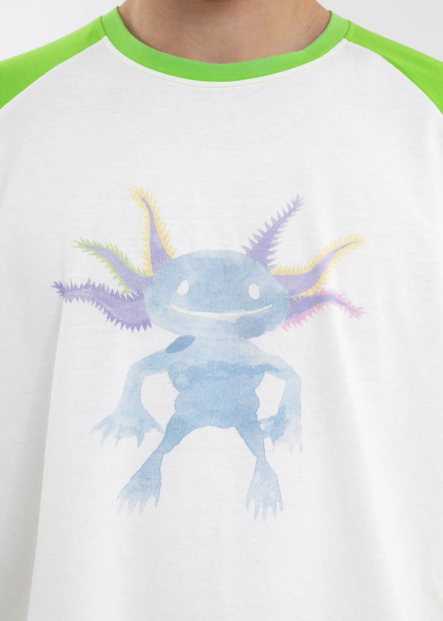 Green Monster Long Sleeve Raglan Shirt - Image 4